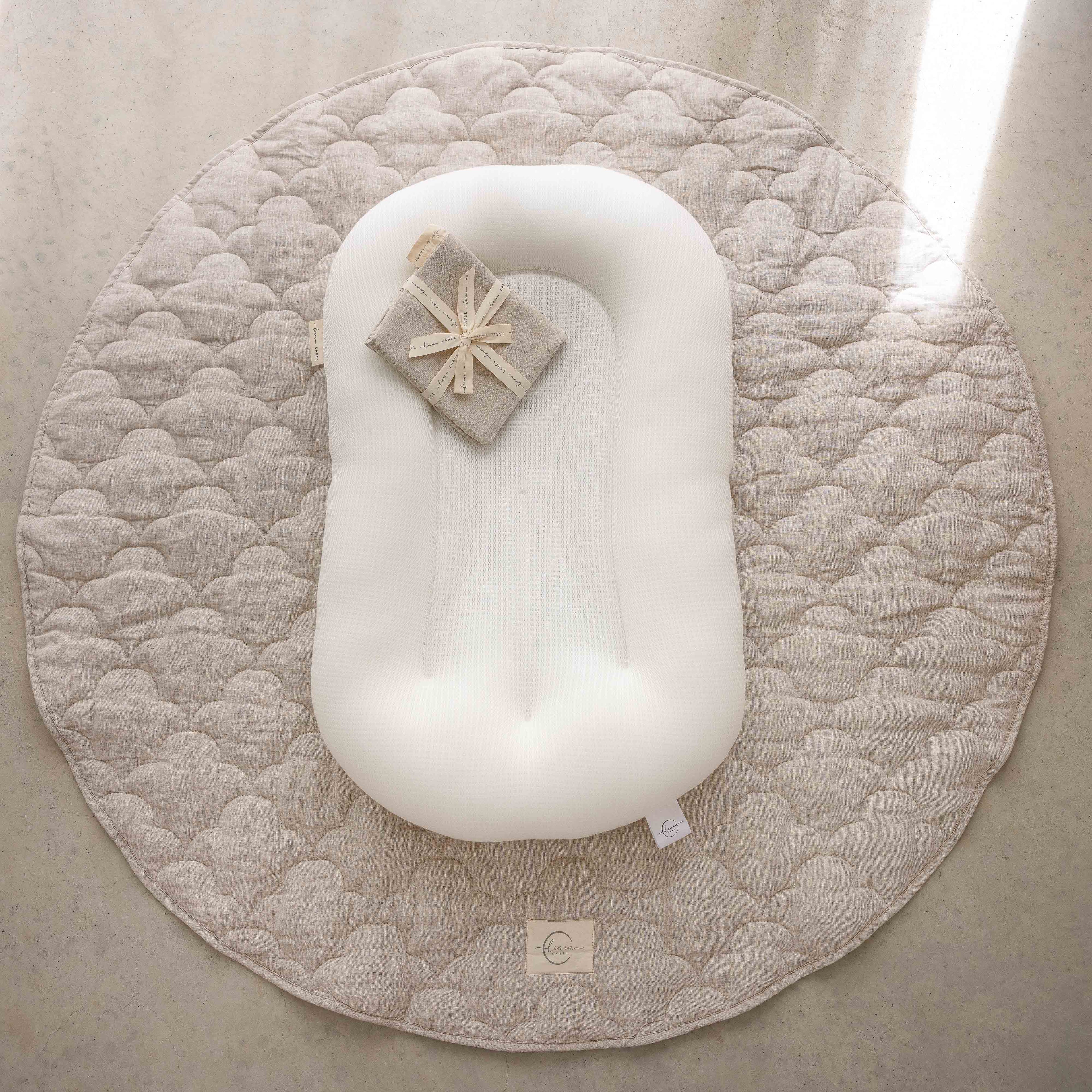 Baby Lounger Nest + Natural Linen Cover