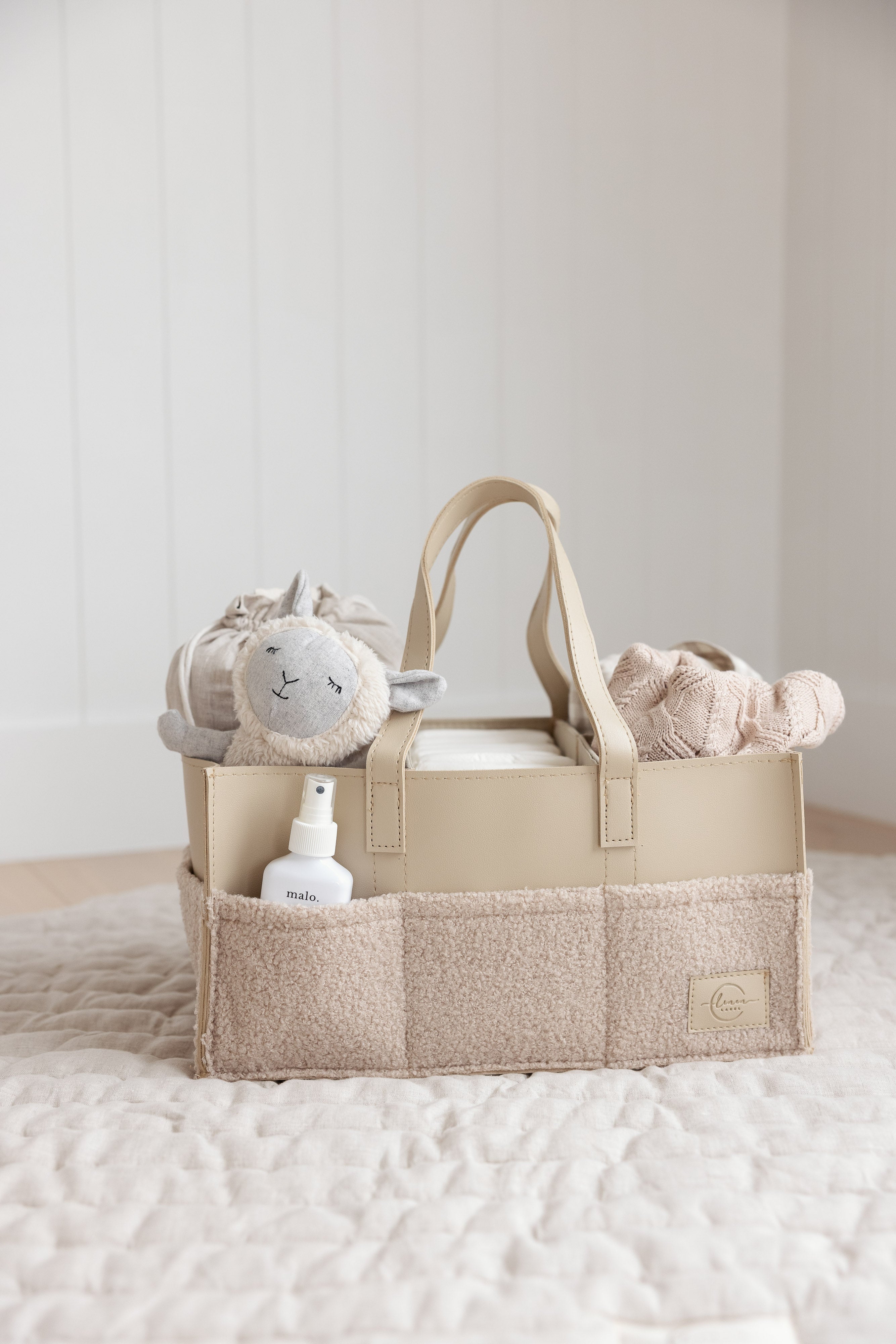 Nappy Caddy- Luxe Range- Nude