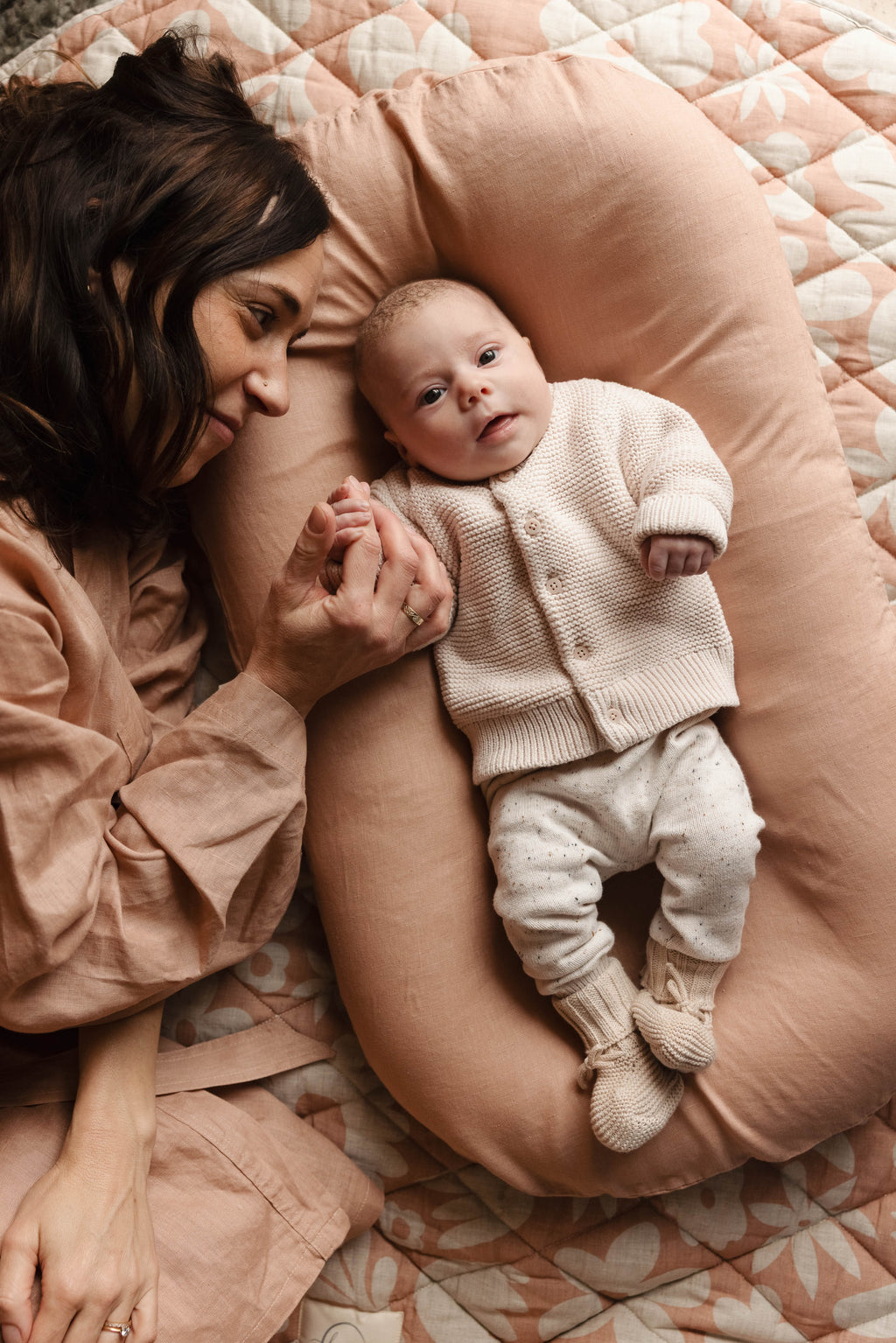Baby Lounger Nest + Soft Clay Linen Cover