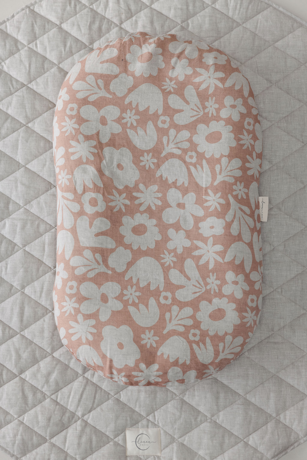 Baby Lounger Nest + Print Soft Clay Linen Cover