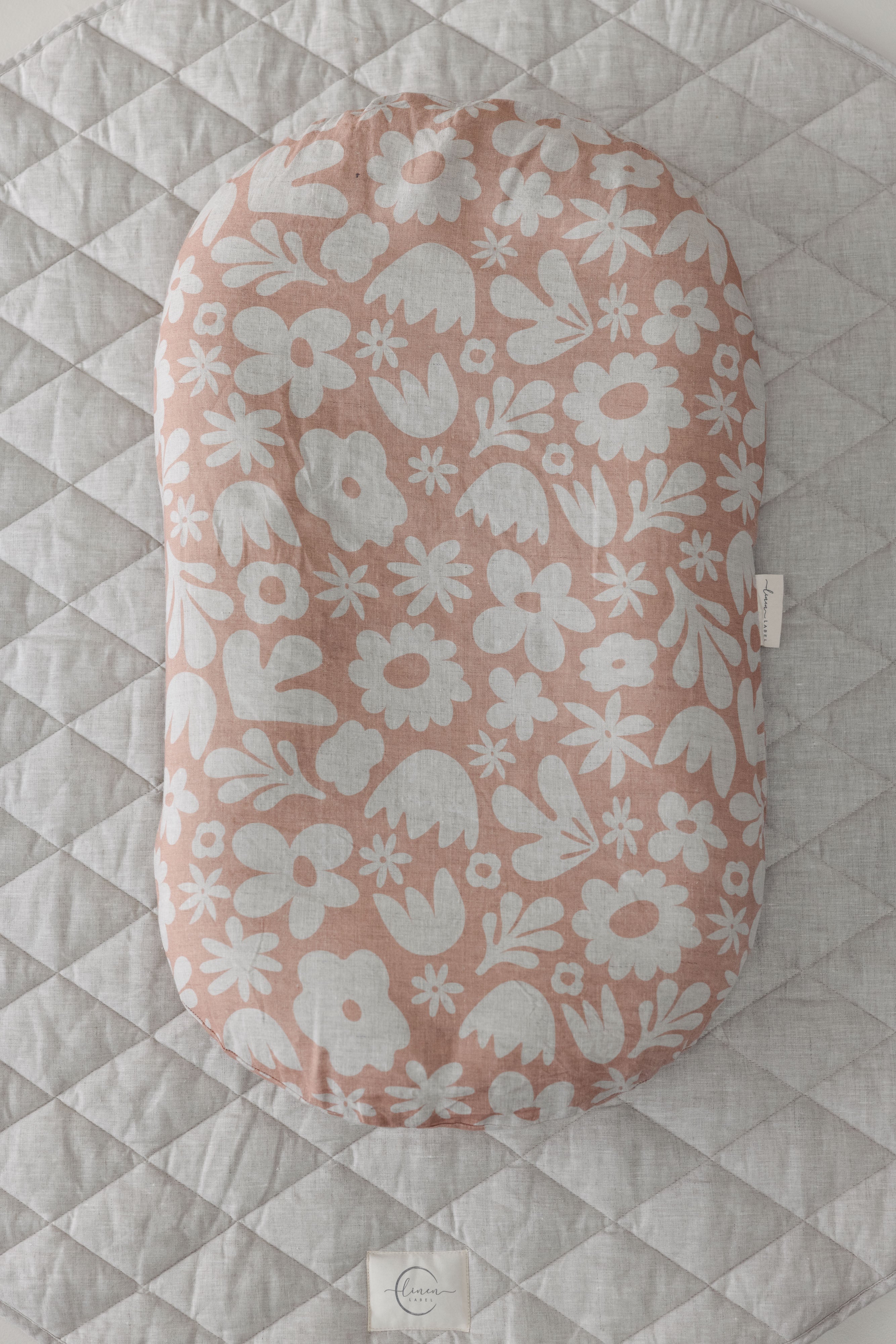 Baby Lounger Nest + Print Soft Clay Linen Cover