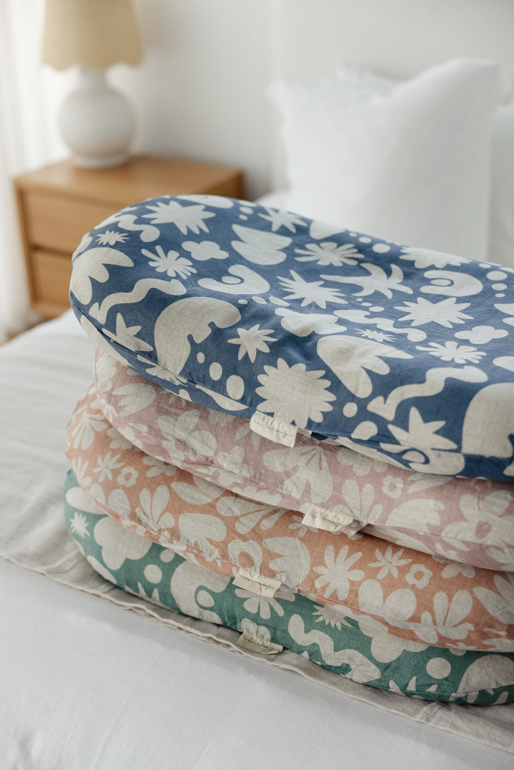 Baby Lounger Nest + Print Blush Linen Cover