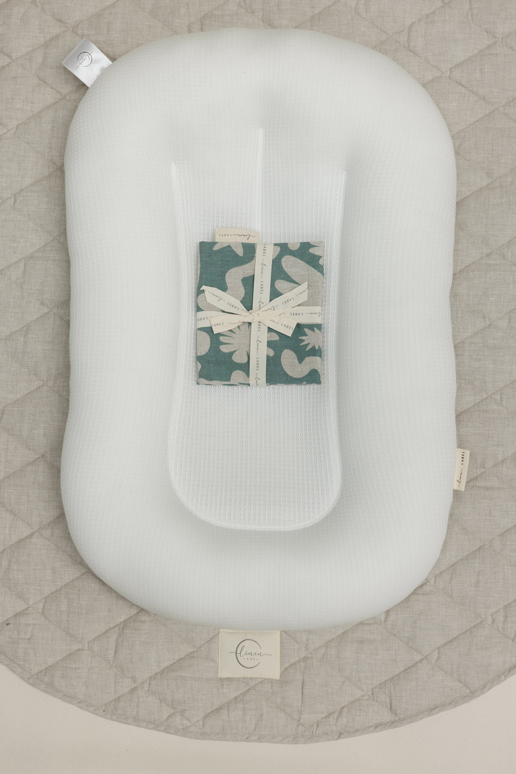 Baby Lounger Nest + Print Opal Sage Linen Cover