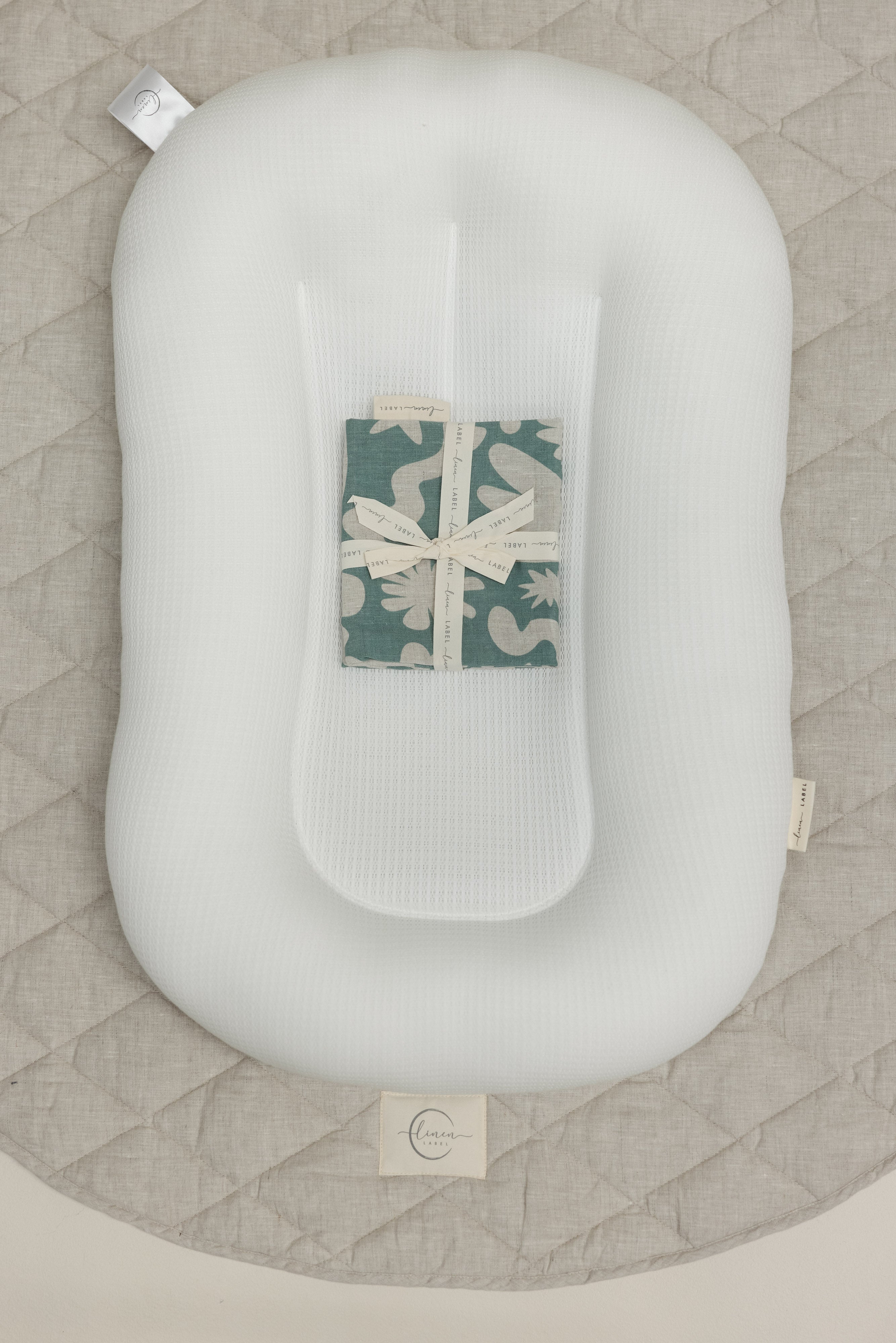Baby Lounger Nest + Print Opal Sage Linen Cover