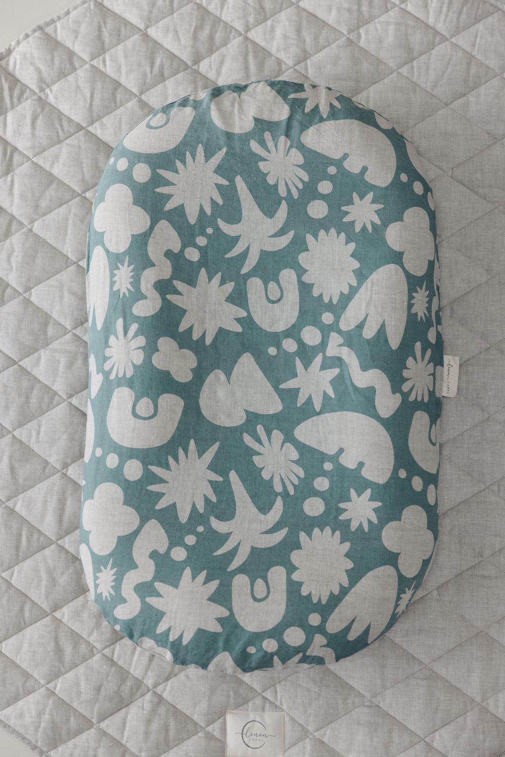 Baby Lounger Nest + Print Opal Sage Linen Cover