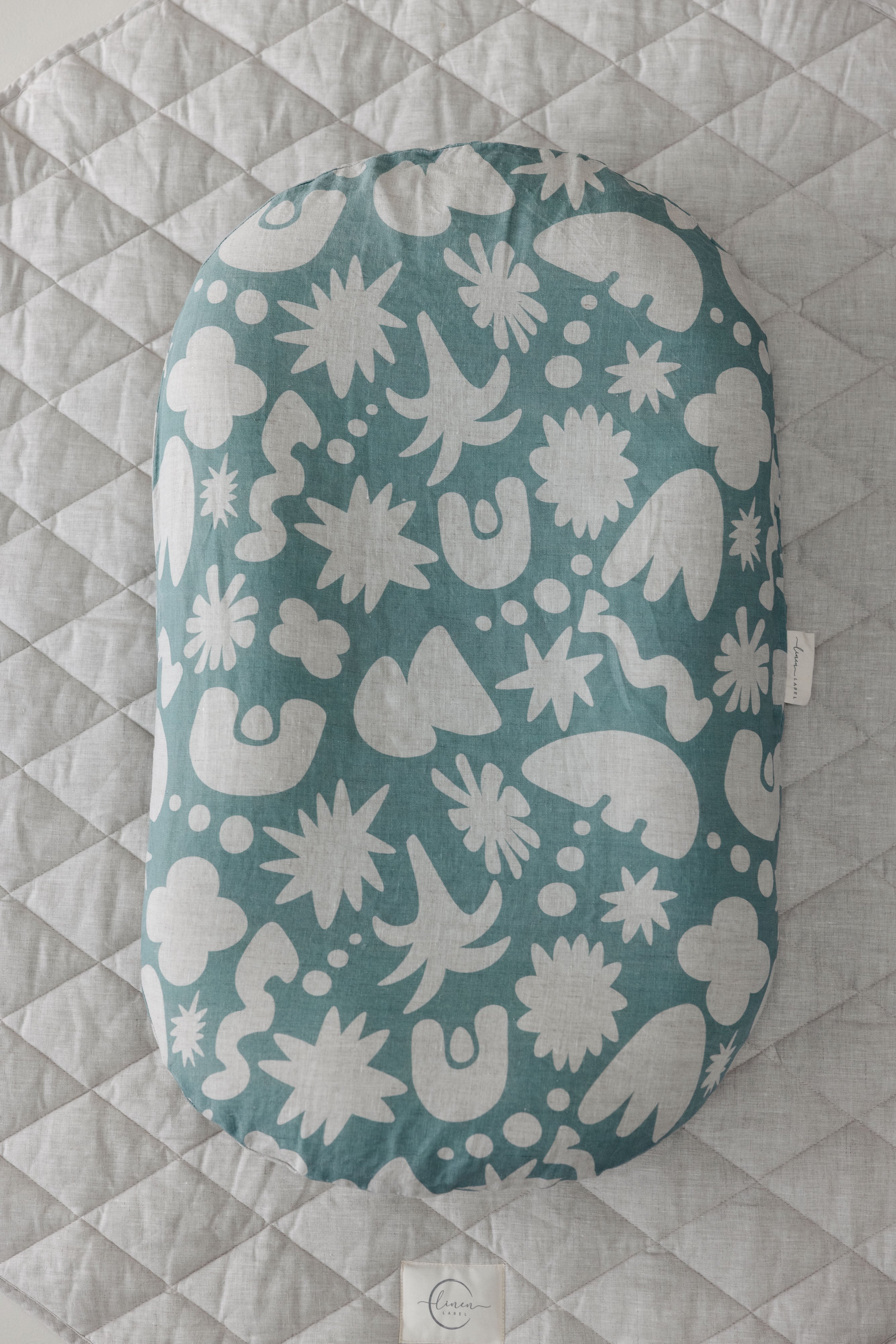 Baby Lounger Nest + Print Opal Sage Linen Cover