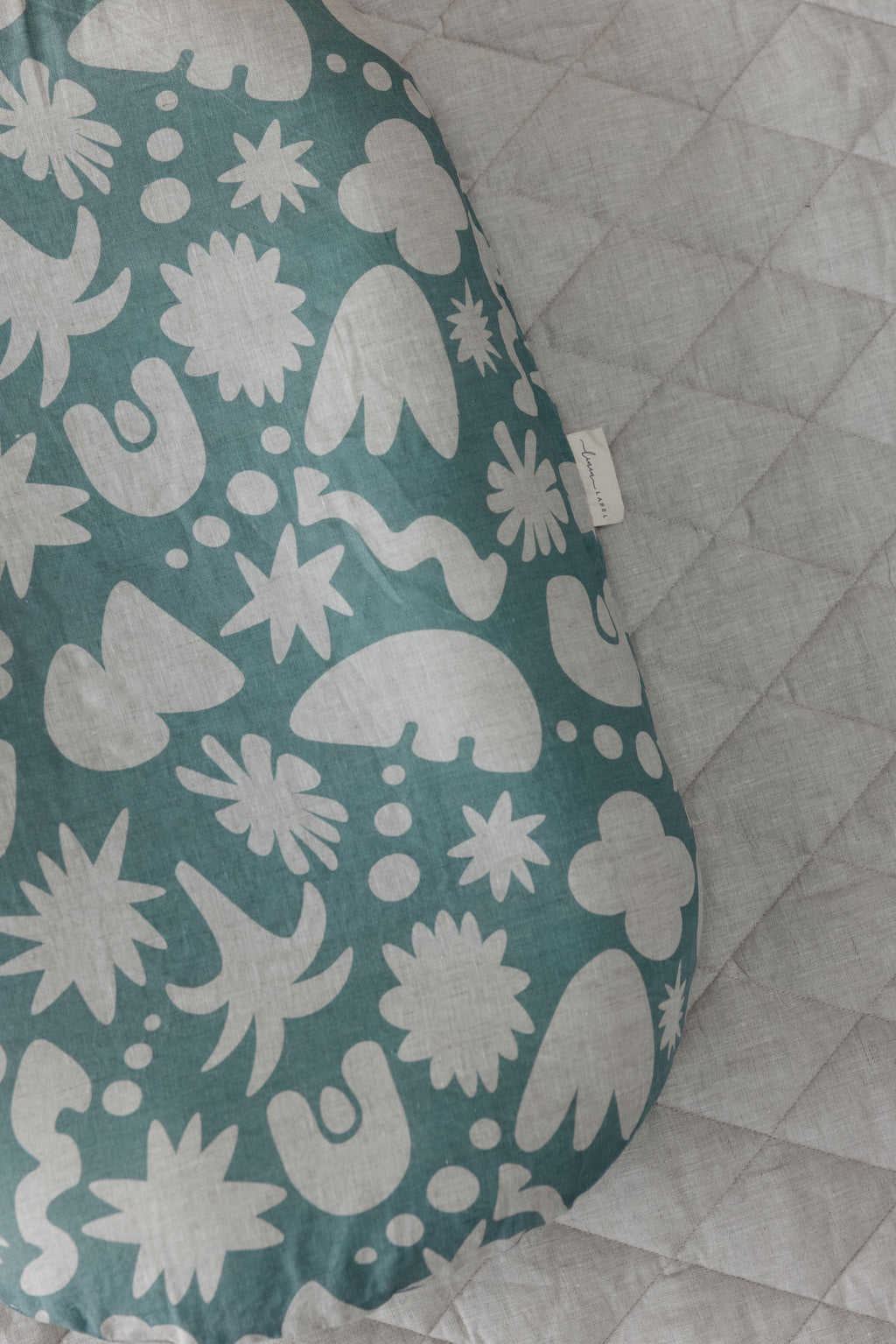 Baby Lounger Nest + Print Opal Sage Linen Cover
