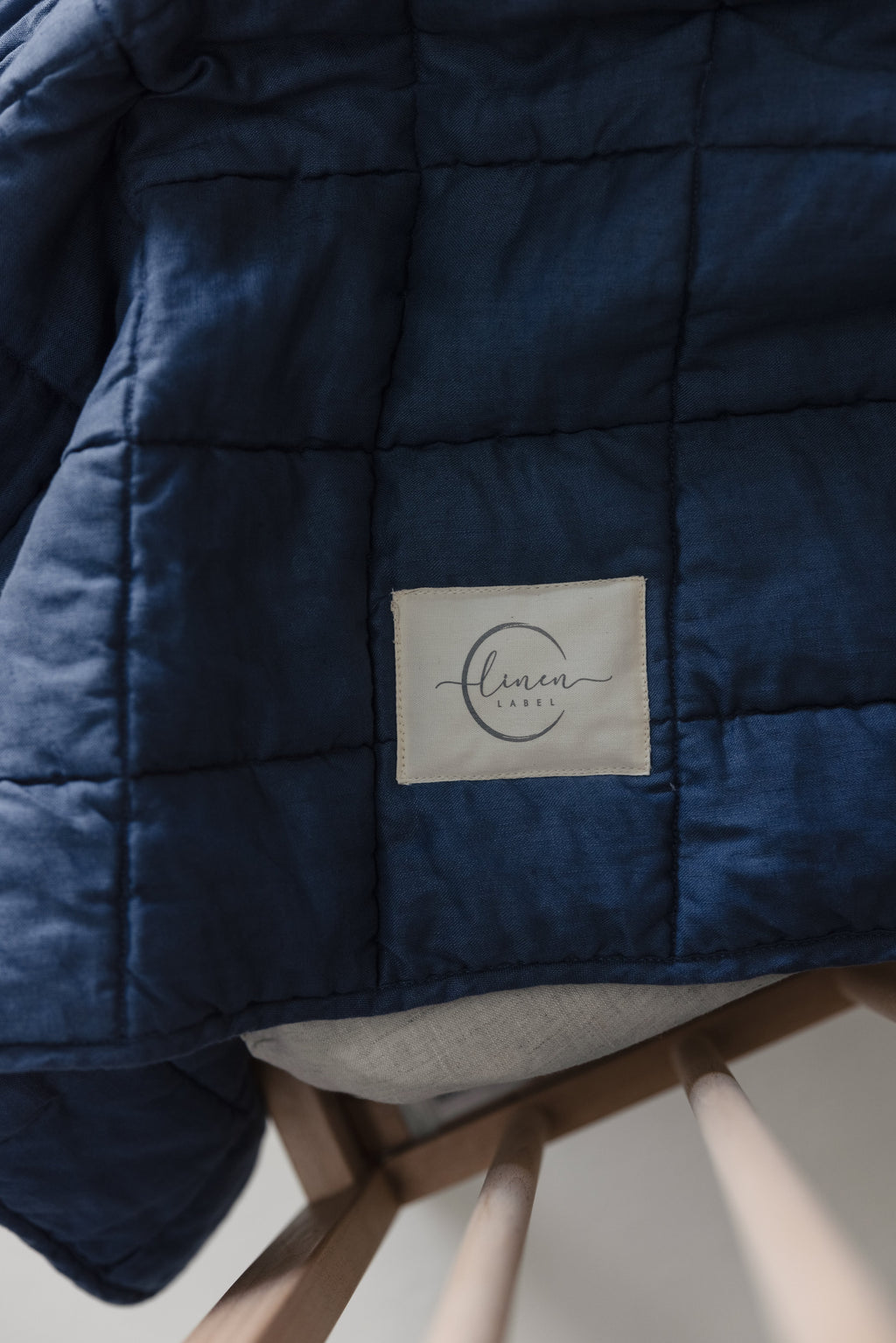 Rectangle Toddler blanket & Play Mat- Solid Denim Blue