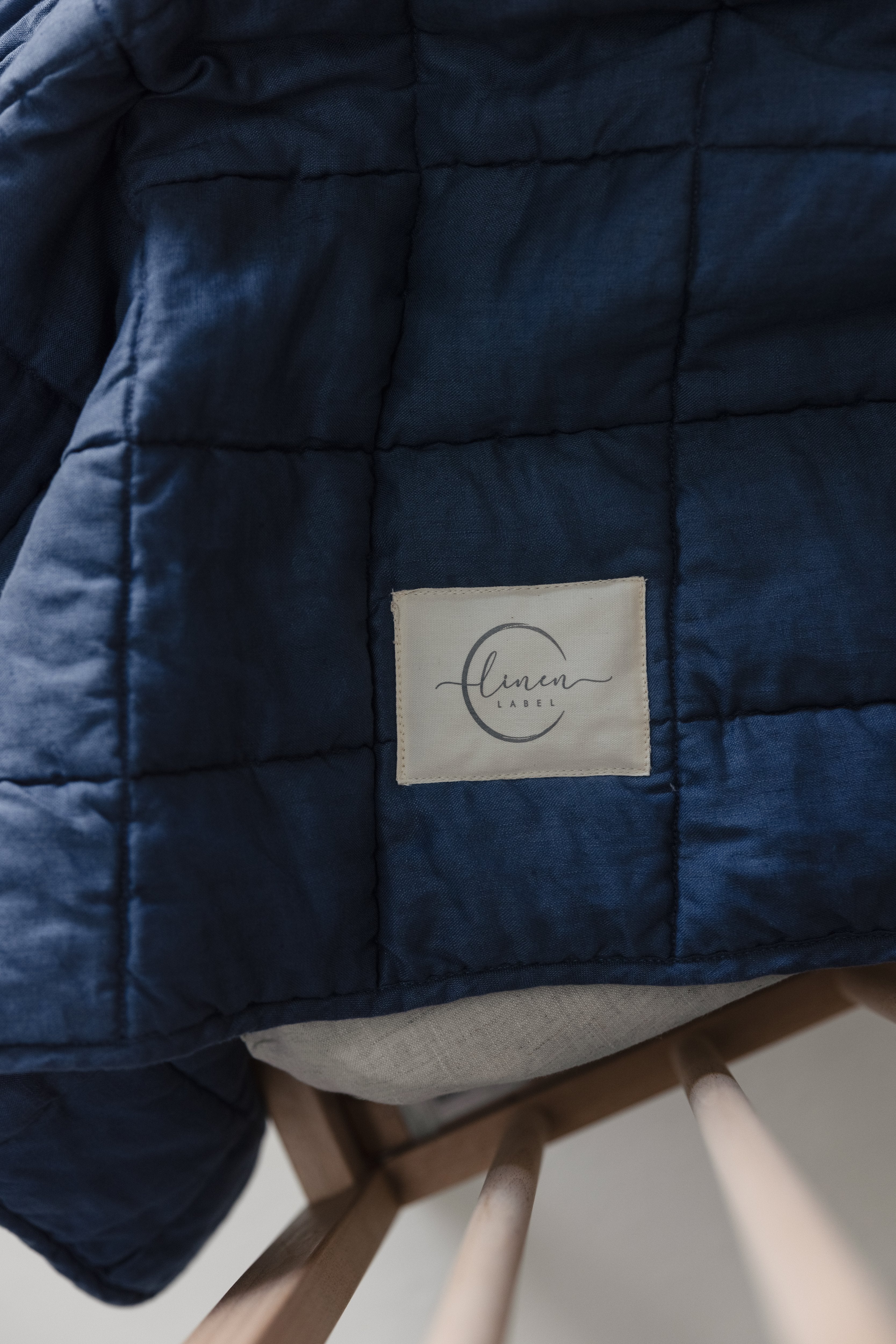 Rectangle Toddler blanket & Play Mat- Solid Denim Blue