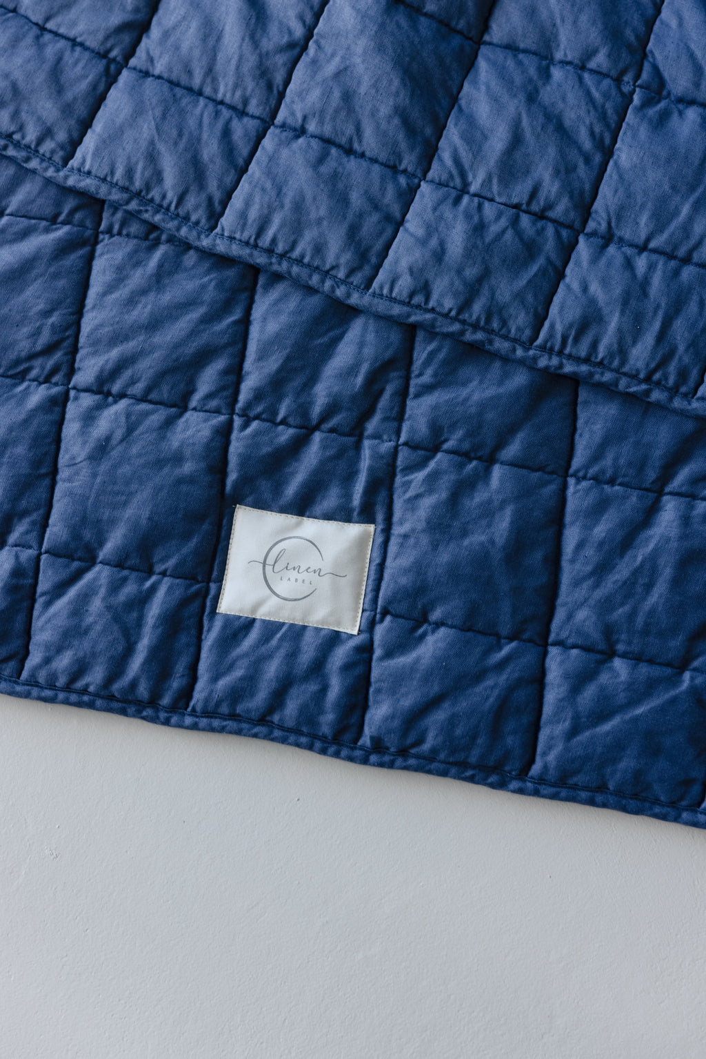 Rectangle Toddler blanket & Play Mat- Solid Denim Blue