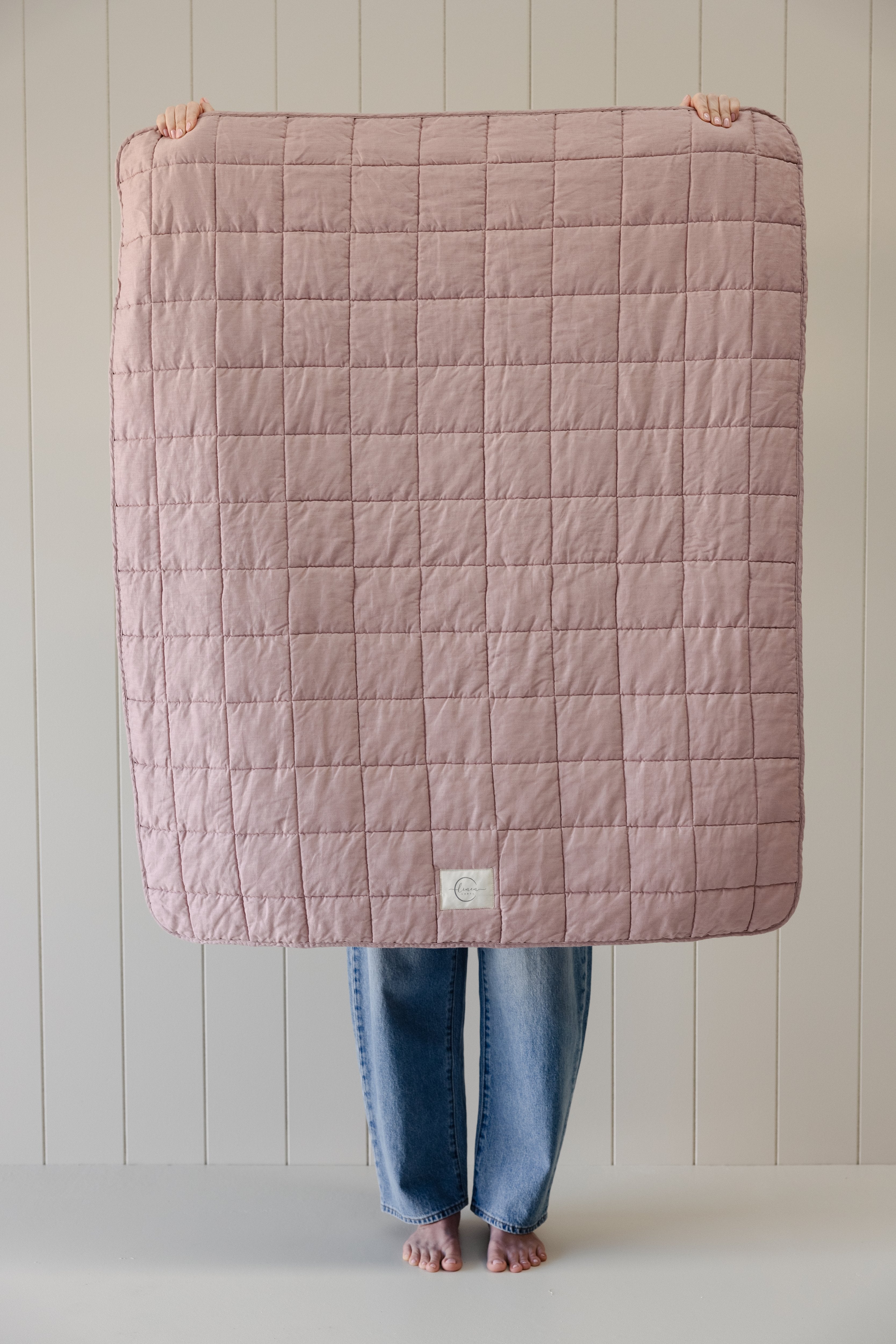 Rectangle Toddler blanket & Play Mat- Solid Blush