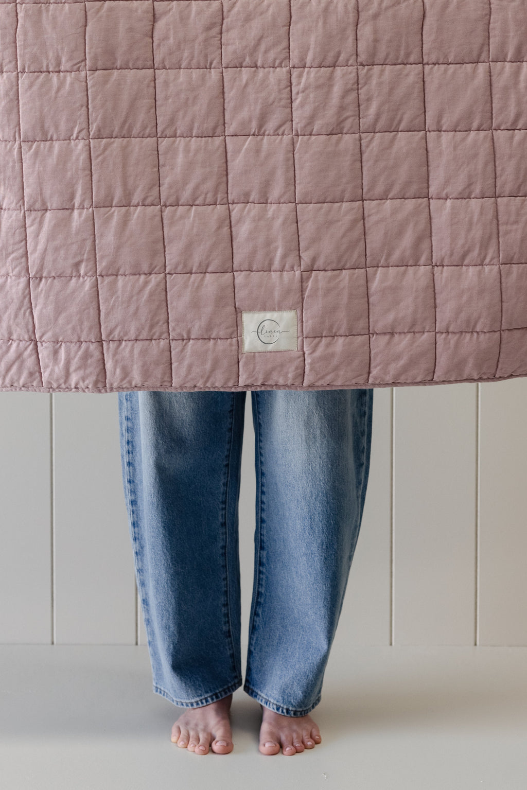 Rectangle Toddler blanket & Play Mat- Solid Blush
