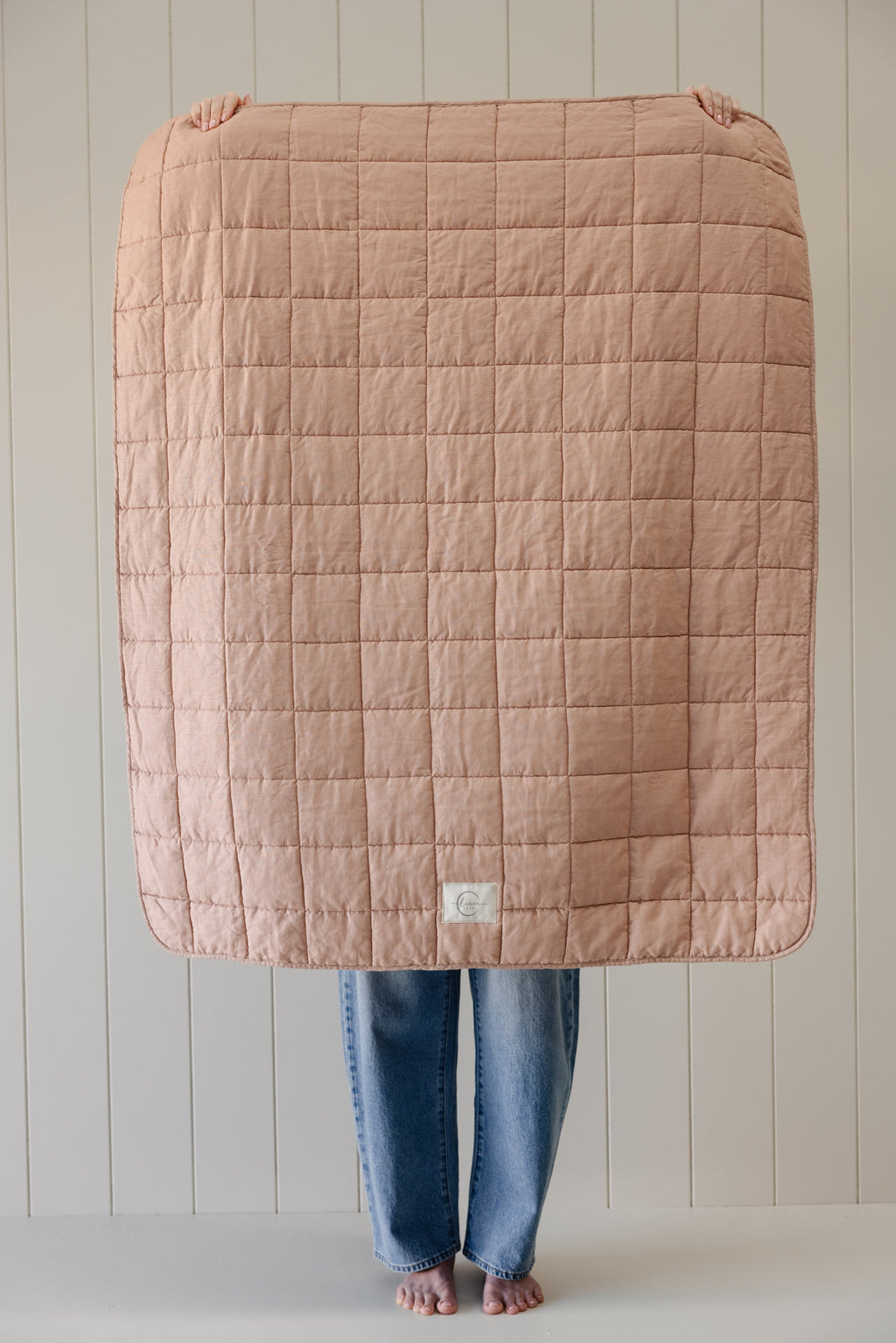 Rectangle Toddler blanket & Play Mat- Solid Soft Clay