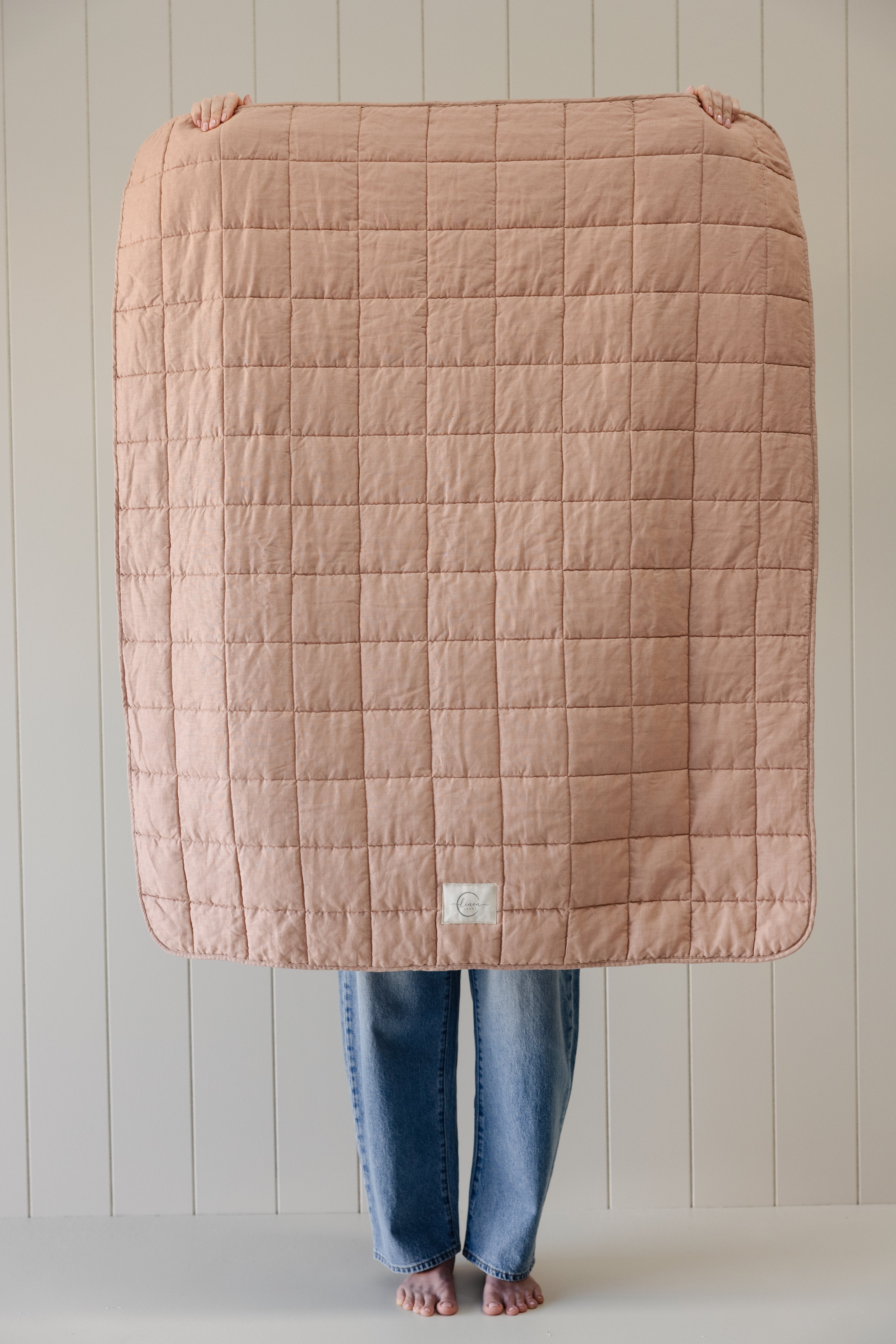 Rectangle Toddler blanket & Play Mat- Solid Soft Clay