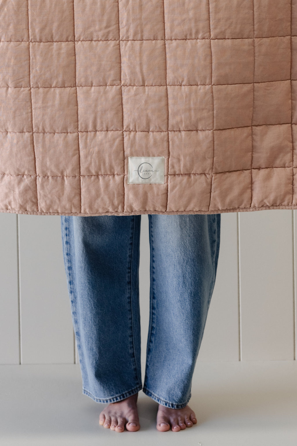 Rectangle Toddler blanket & Play Mat- Solid Soft Clay