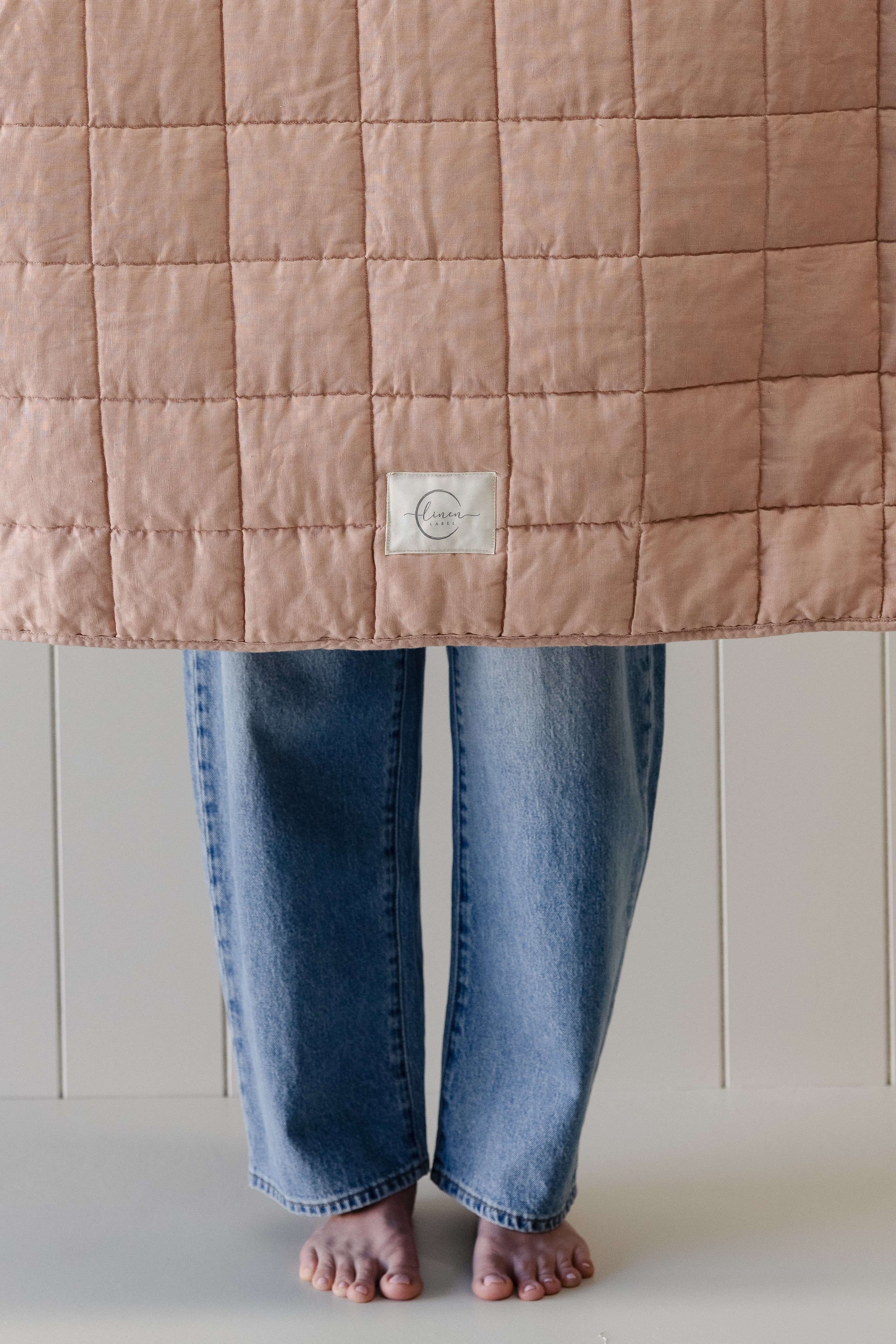 Rectangle Toddler blanket & Play Mat- Solid Soft Clay