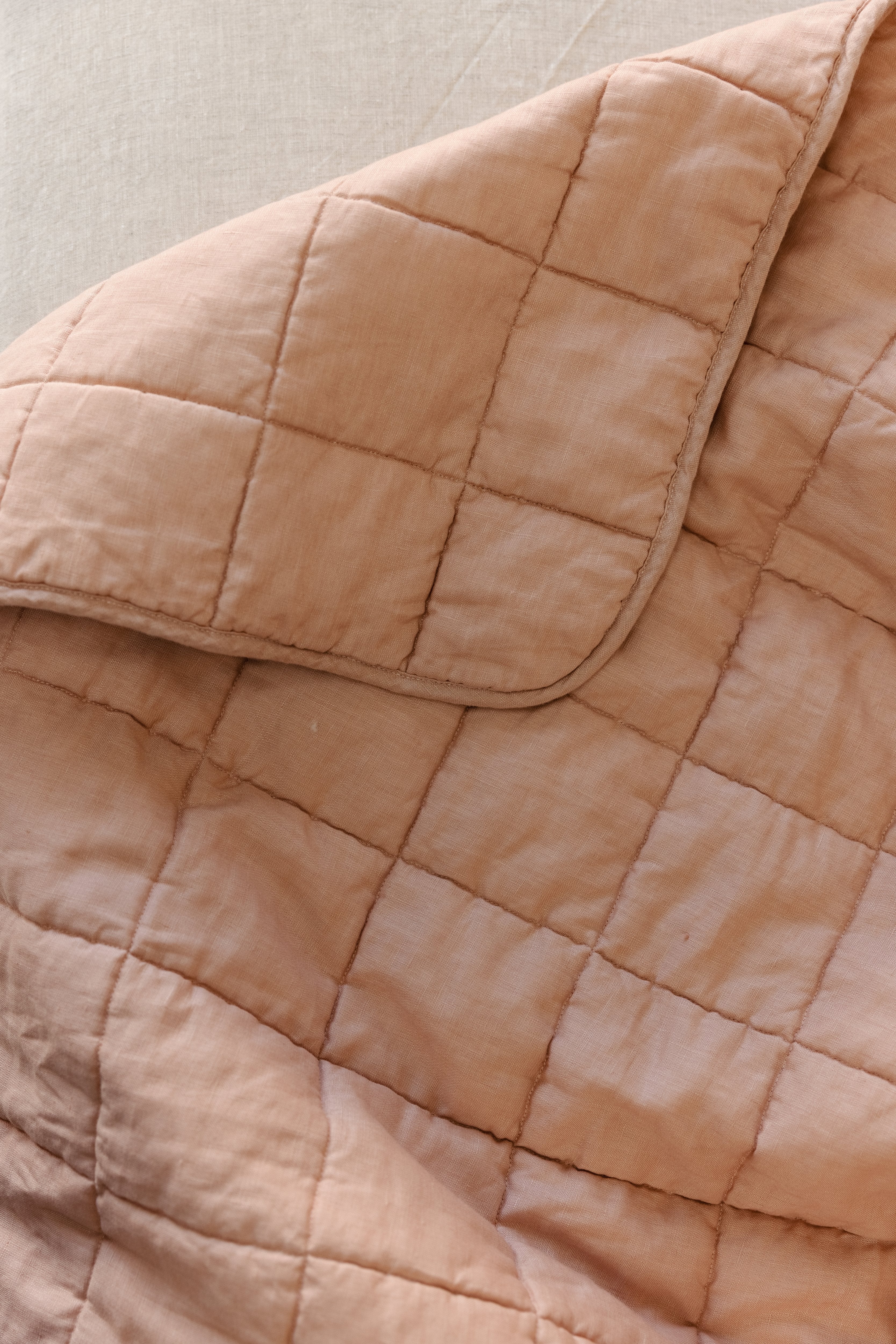 Rectangle Toddler blanket & Play Mat- Solid Soft Clay