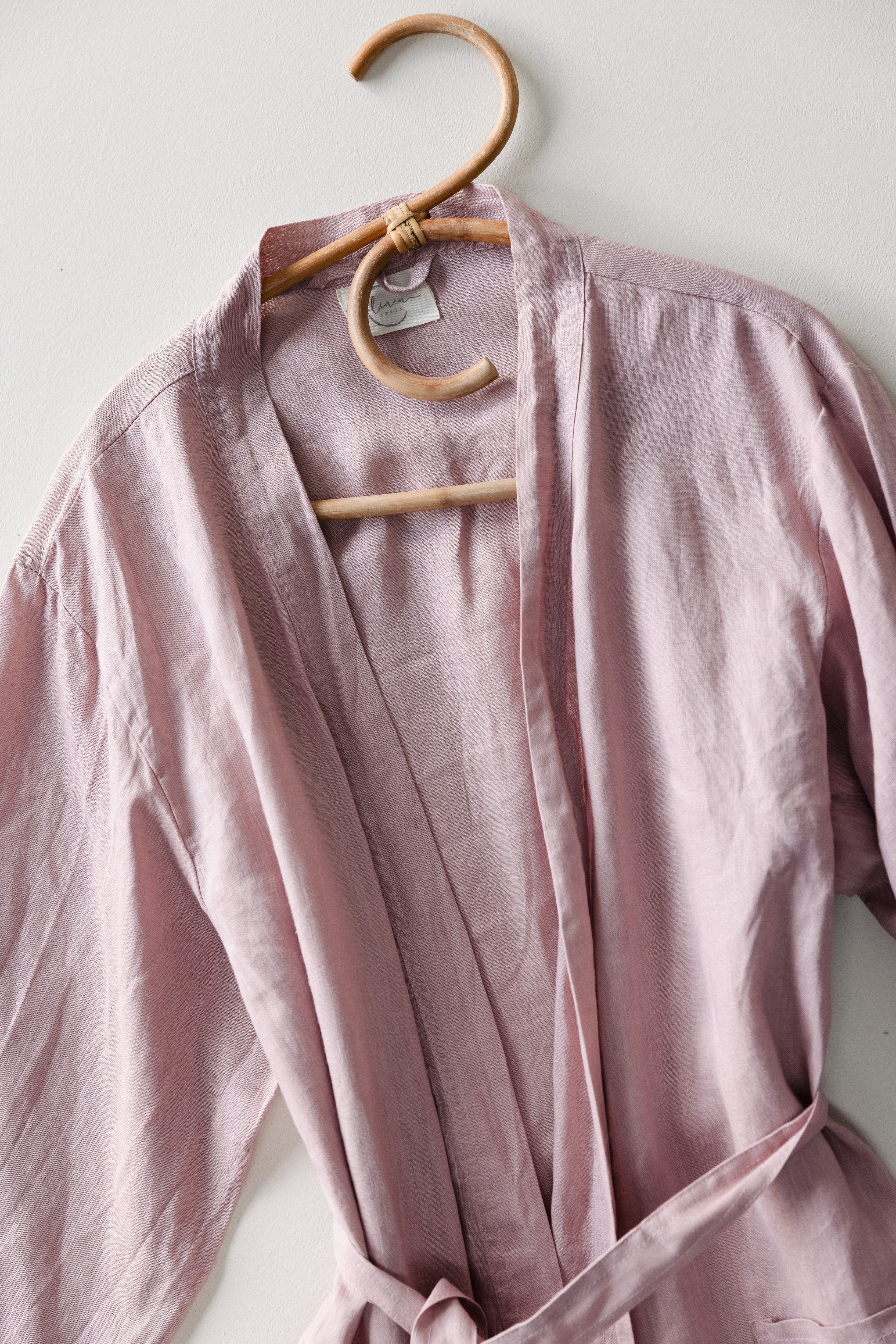 Linen Robe- Blush