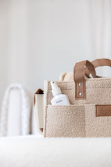 Nappy Caddy- Nude- Large Side Pocket