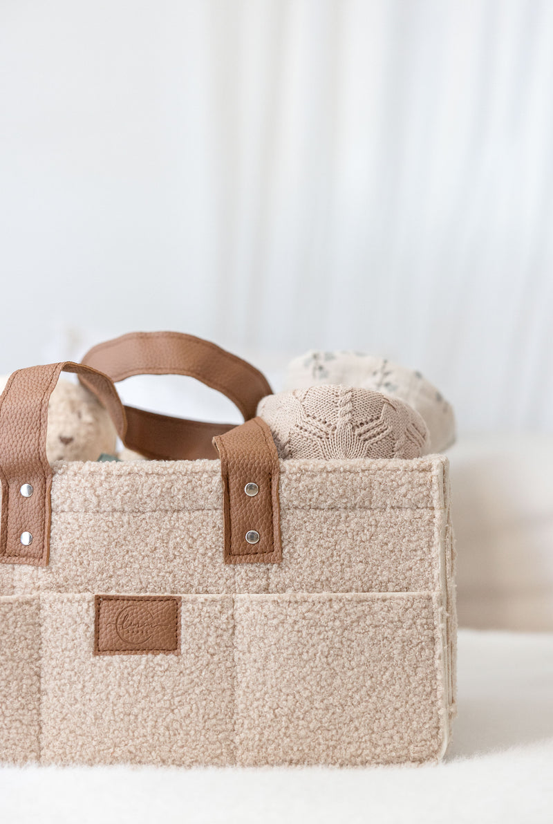 Nappy Caddy- Nude- Large Side Pocket