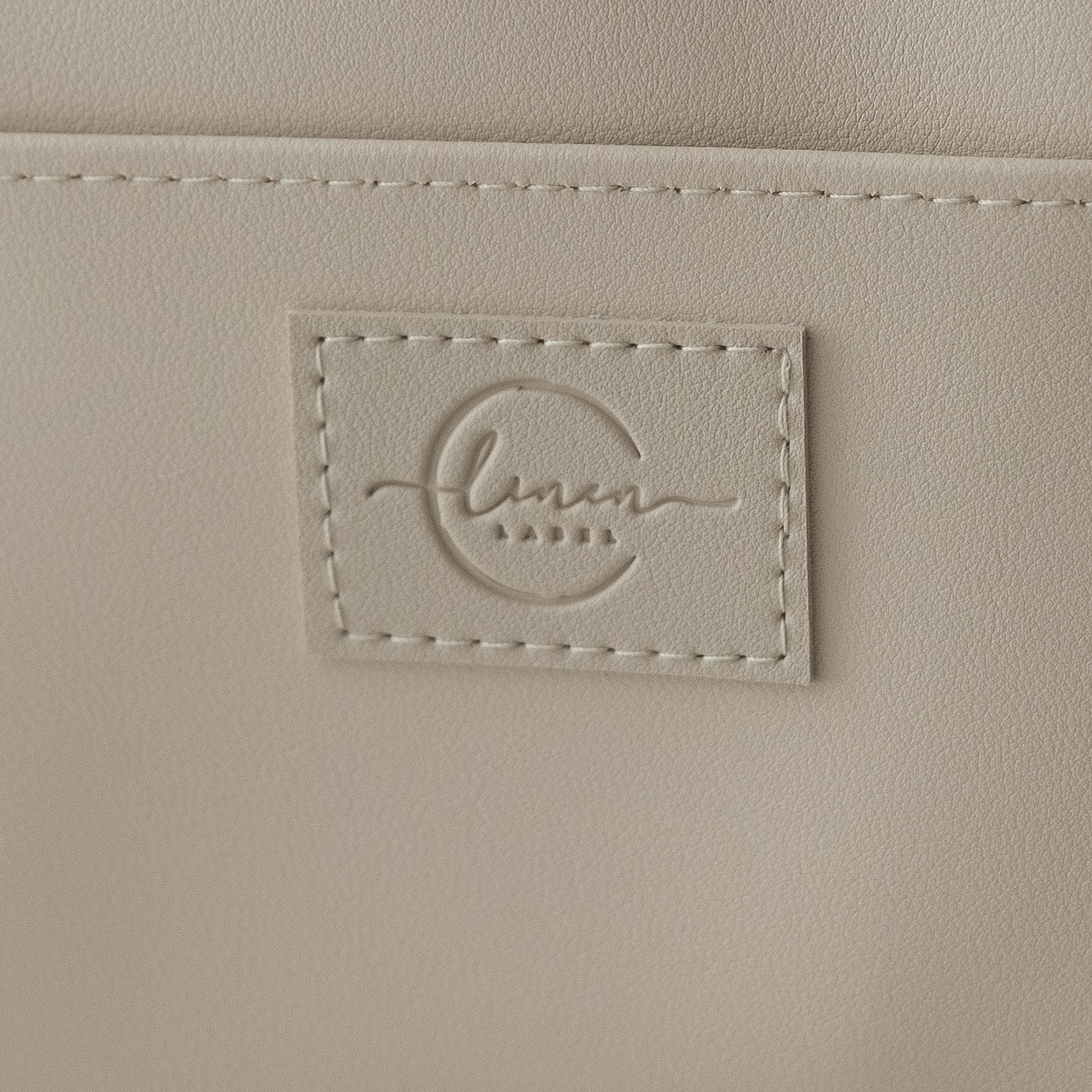 Nappy Caddy Vegan Leather- Soft Sand- Large