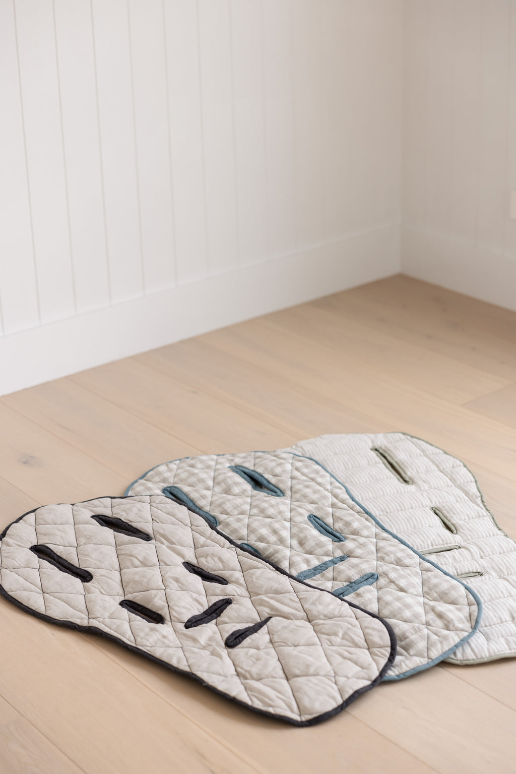 Soft Sage & Pinstripe - Pram liner