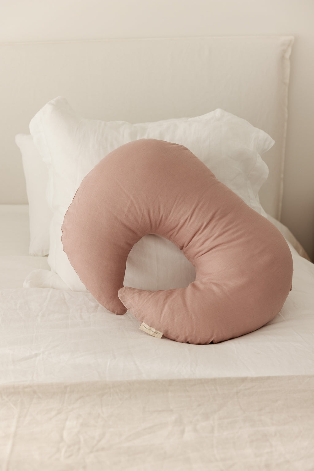 Moon Shape Nursing Pillow- Blush