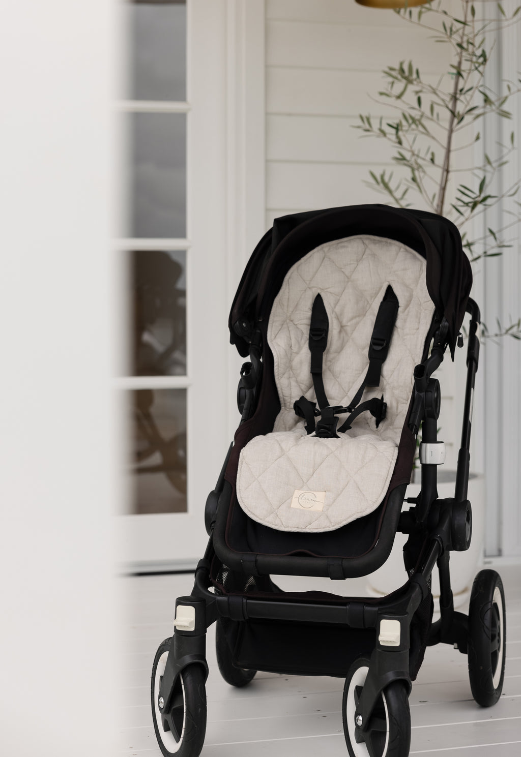 Oatmeal & Gingham - Pram Liner