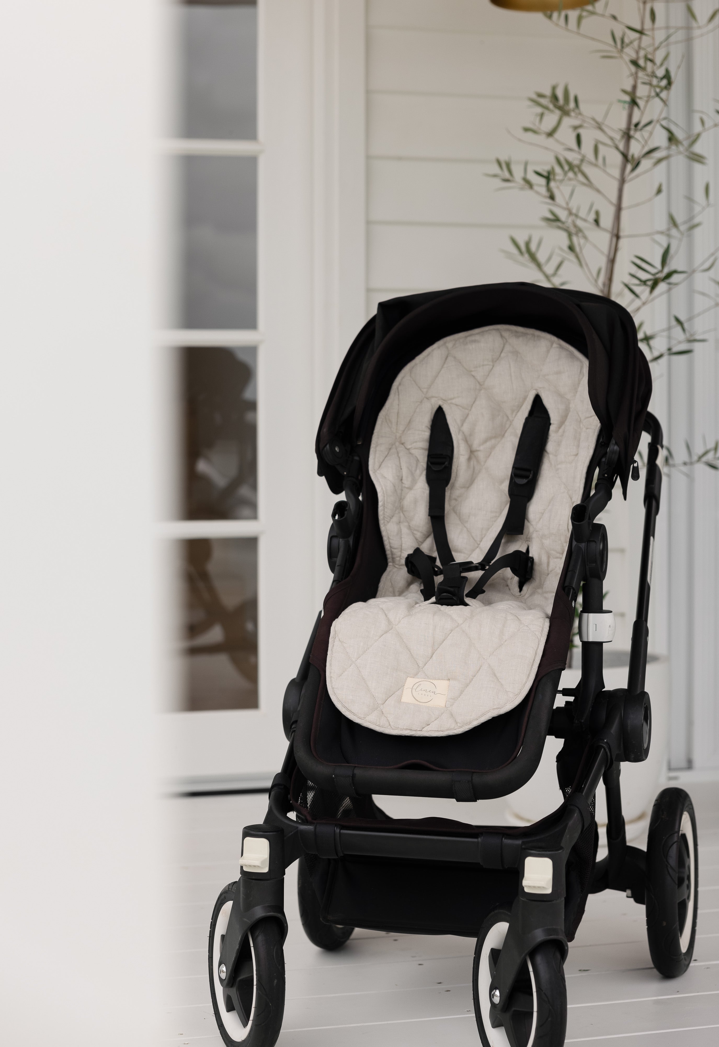 Oatmeal & Gingham - Pram Liner