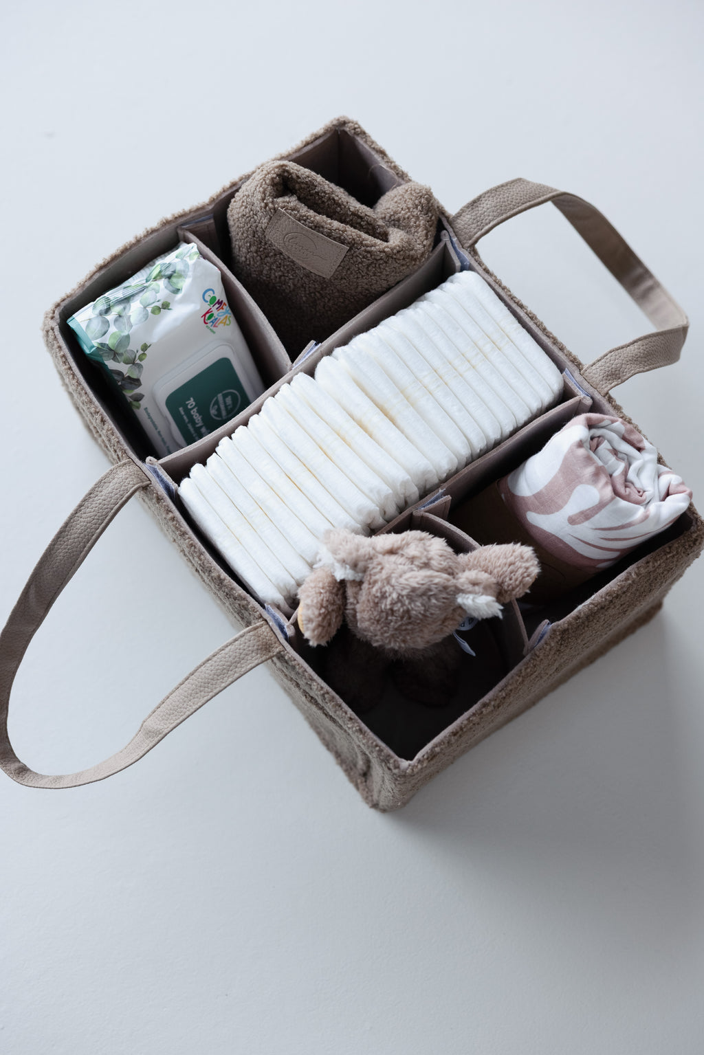 Teddy Core Nappy Caddy- Coco - NEW