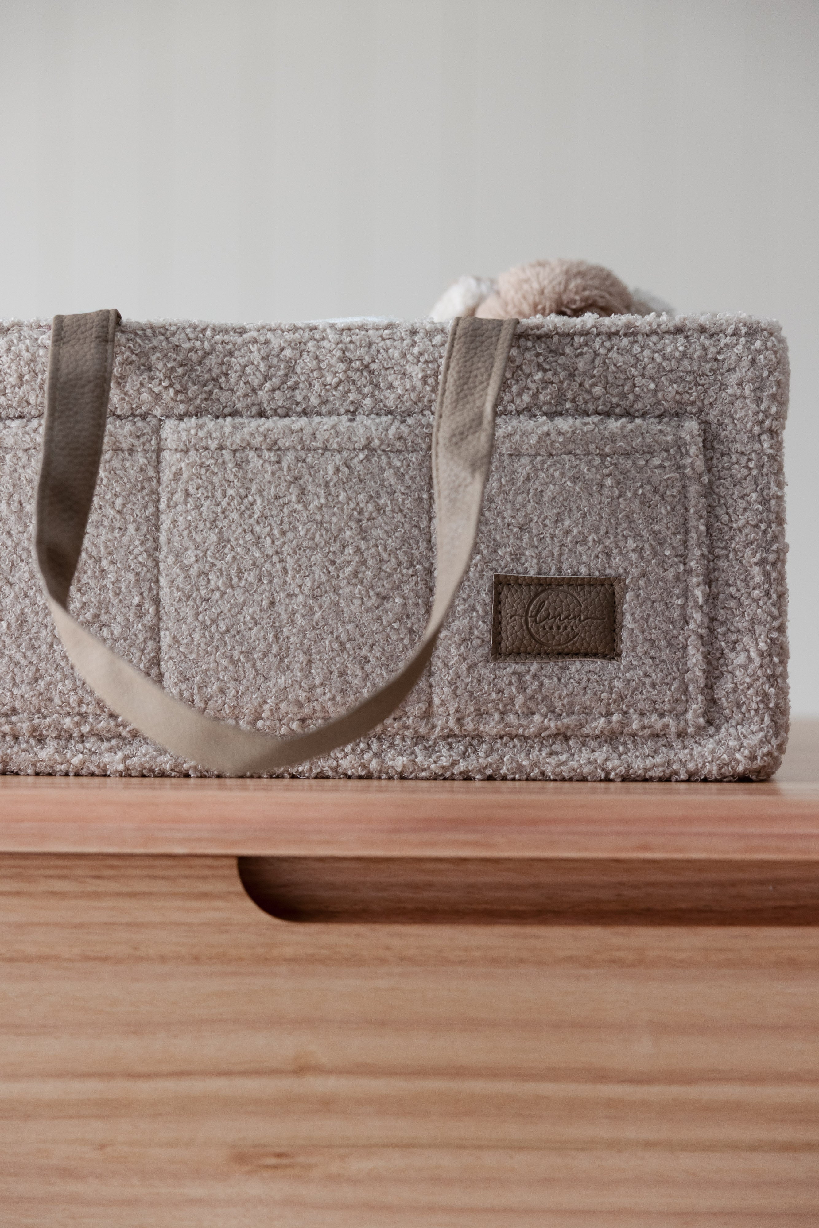 Teddy Core Nappy Caddy- Soft Nude - NEW