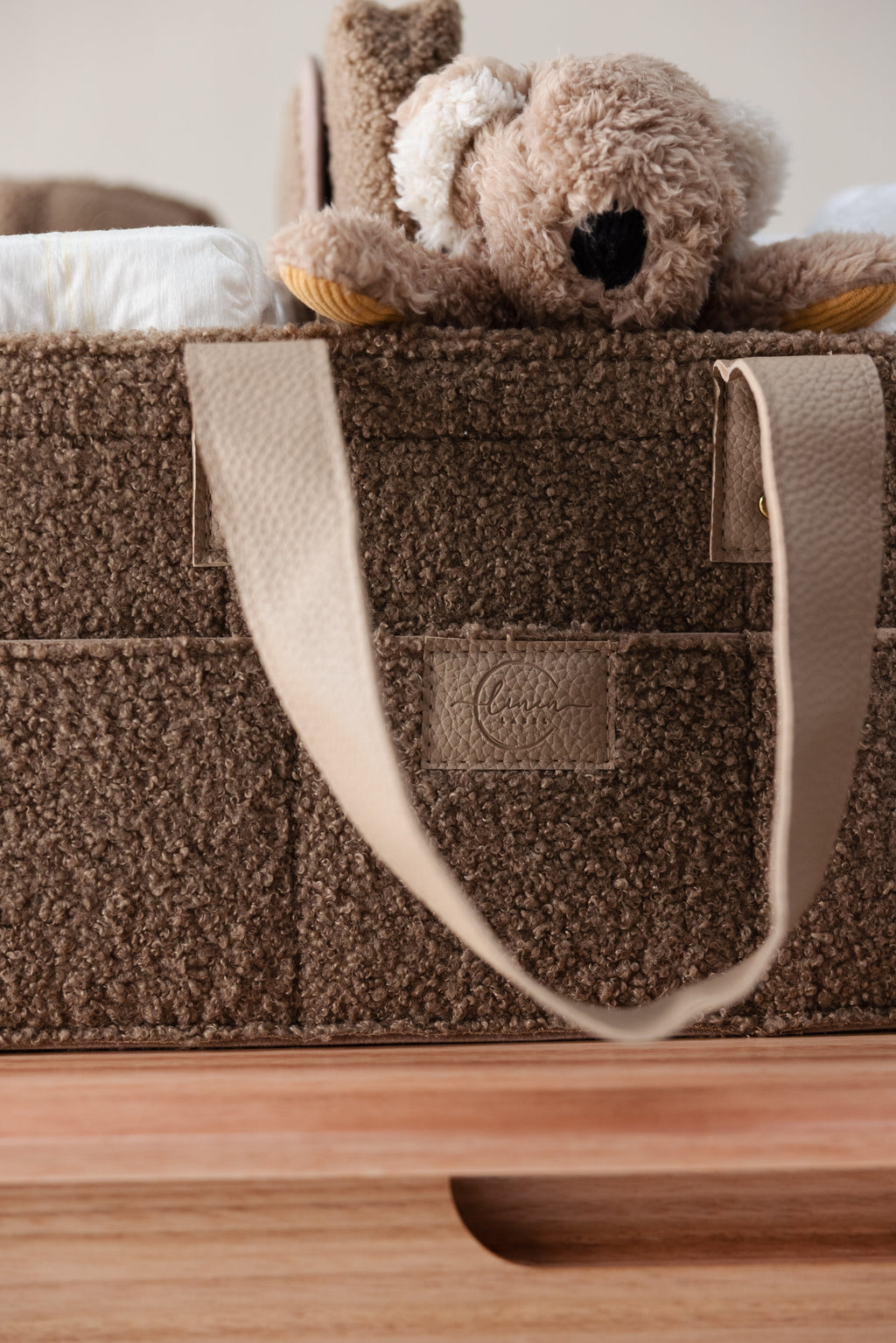 Teddy Classic Nappy Caddy- Coco - NEW