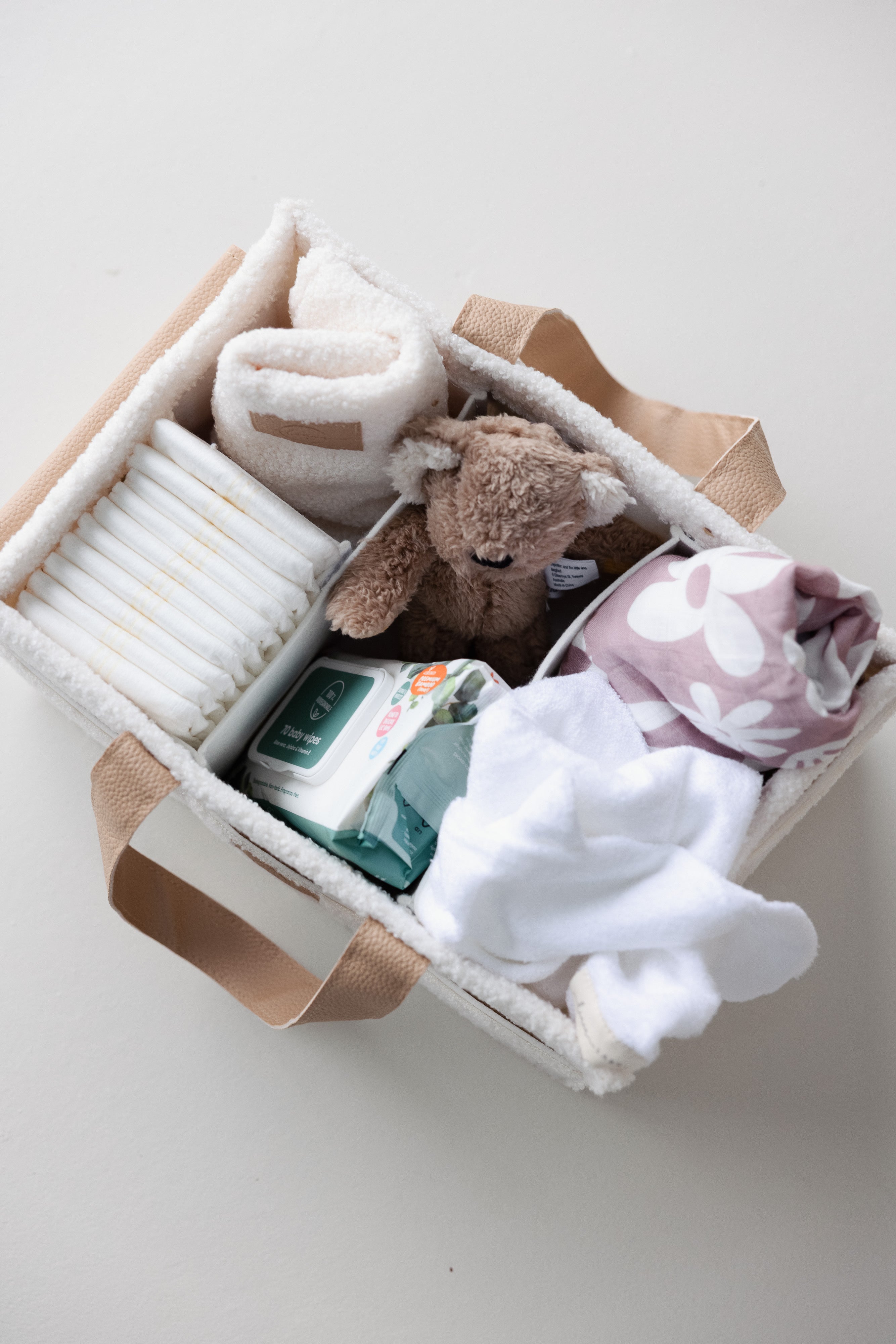 Teddy Classic Nappy Caddy- Snow Fawn - NEW
