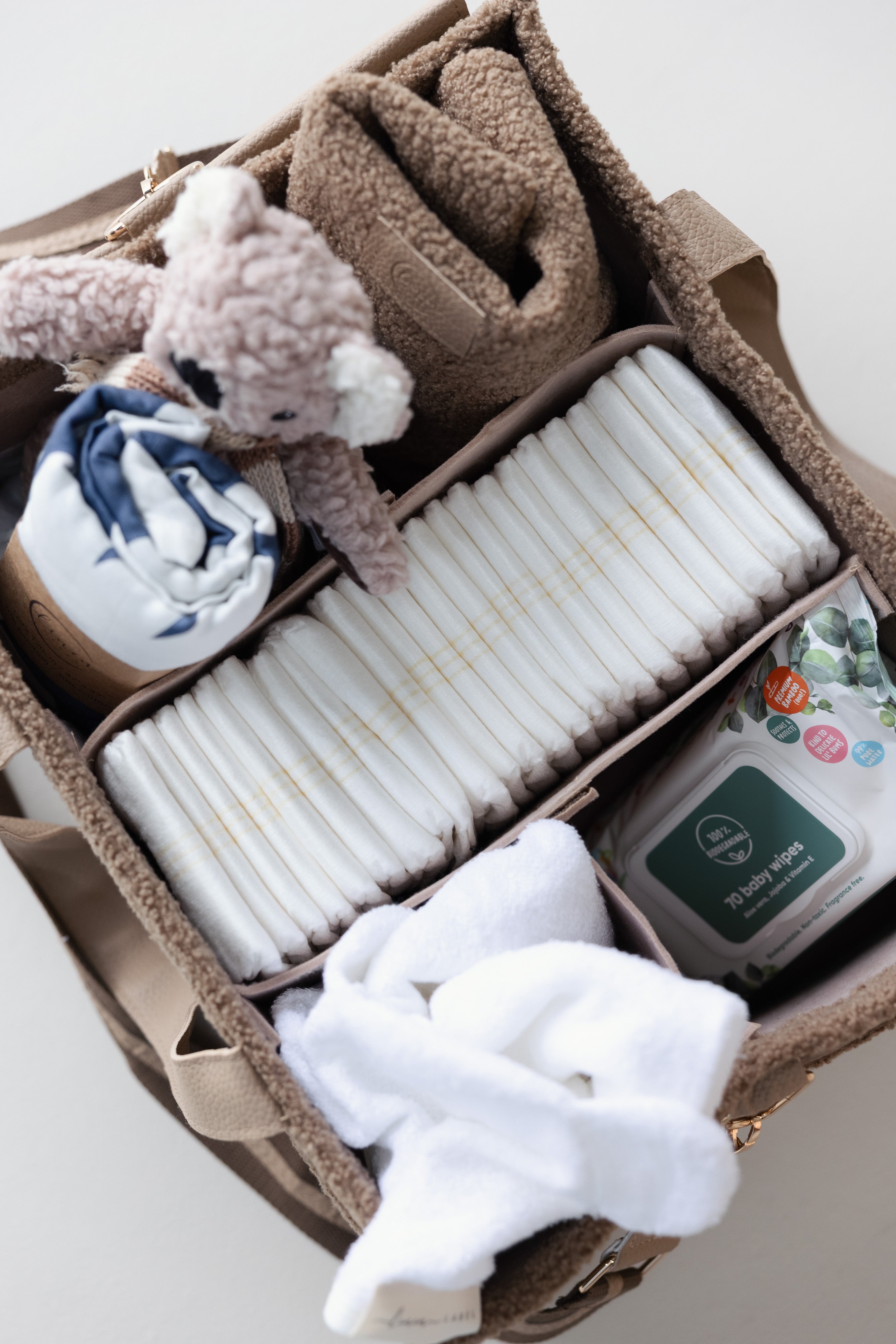 XL Teddy Nappy Caddy- Coco- NEW