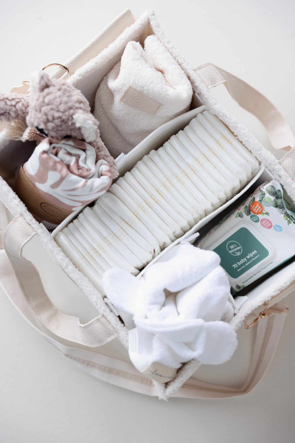 XL Teddy Nappy Caddy- Snow - NEW