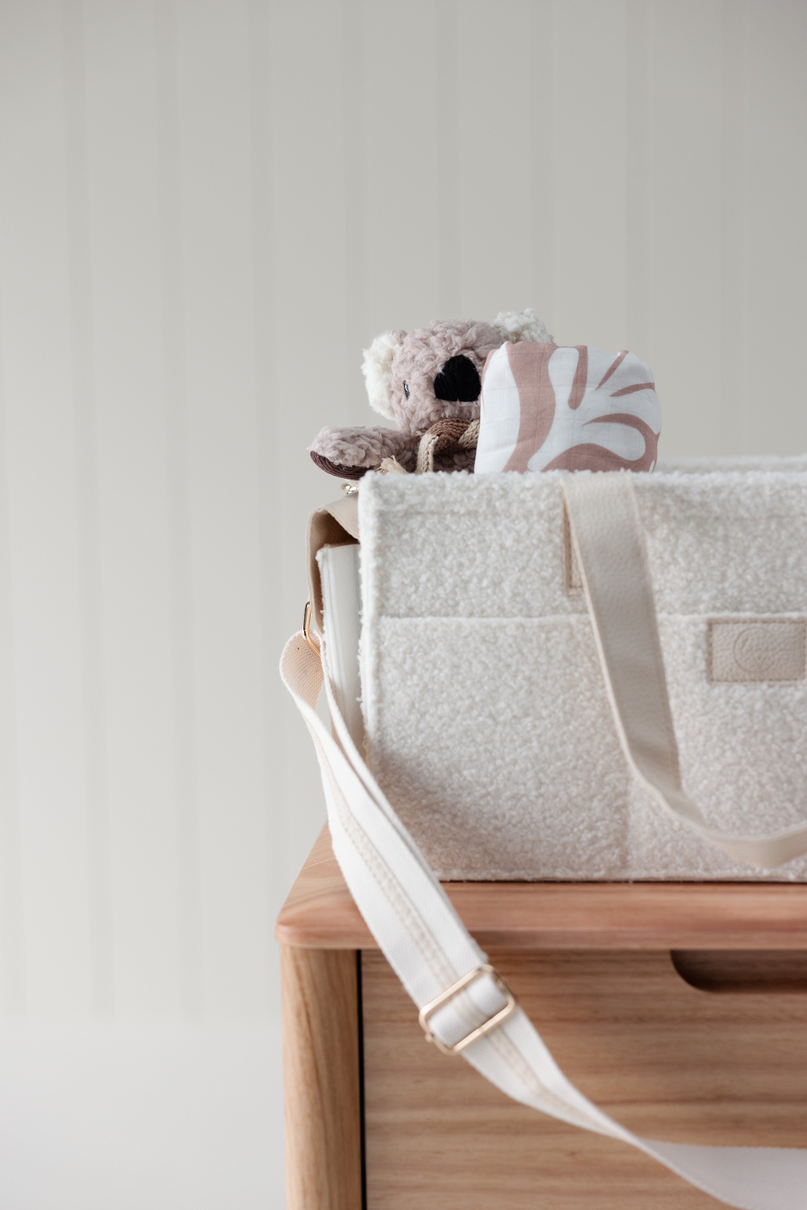 XL Teddy Nappy Caddy- Snow - NEW
