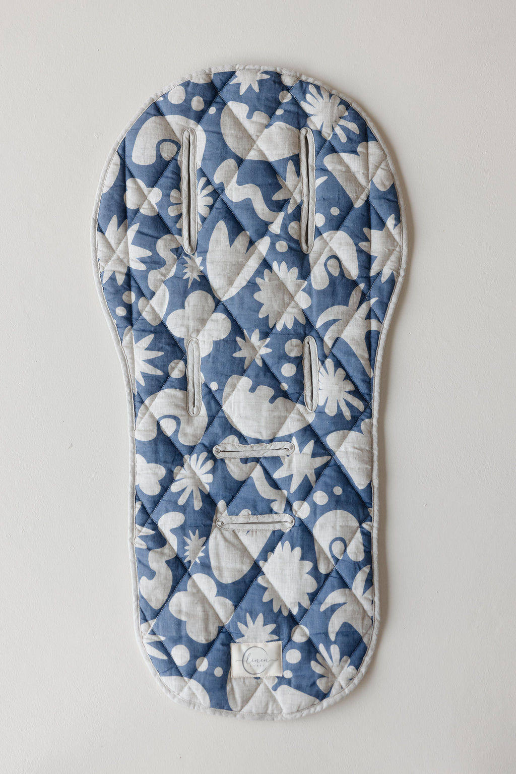 Pram Liner - Denim Blue Print