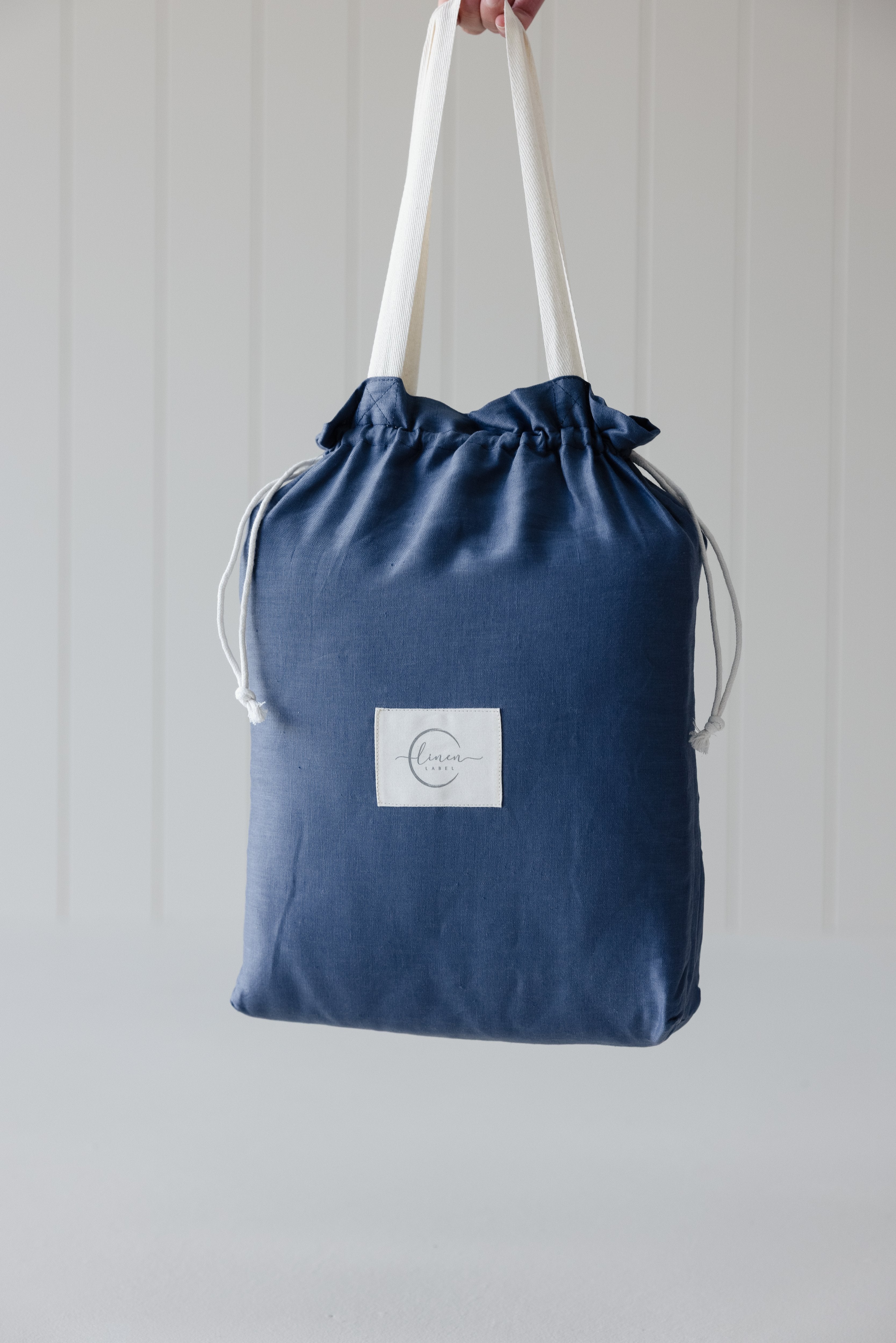 Rectangle Toddler blanket & Play Mat- Solid Denim Blue