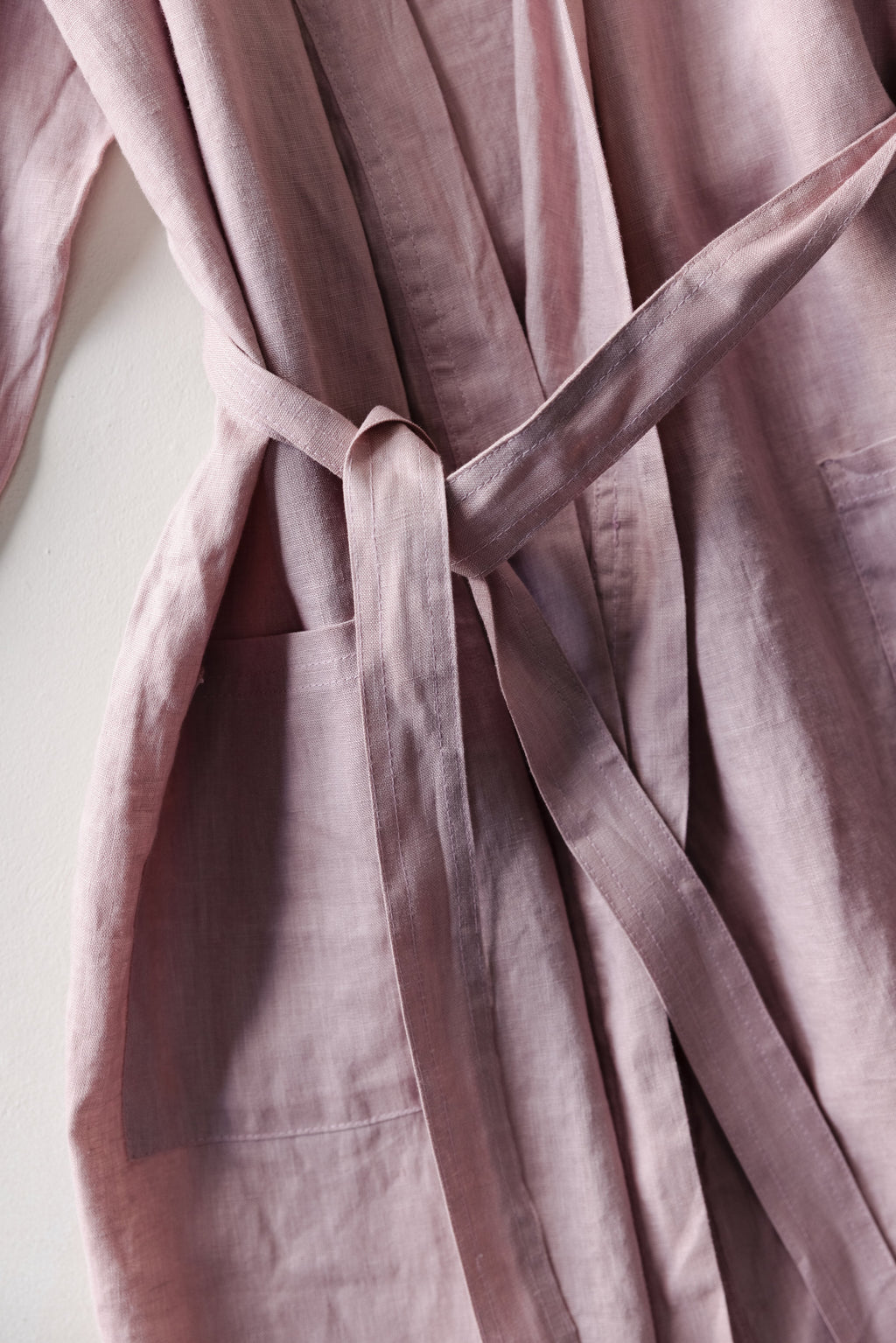 Linen Robe- Blush