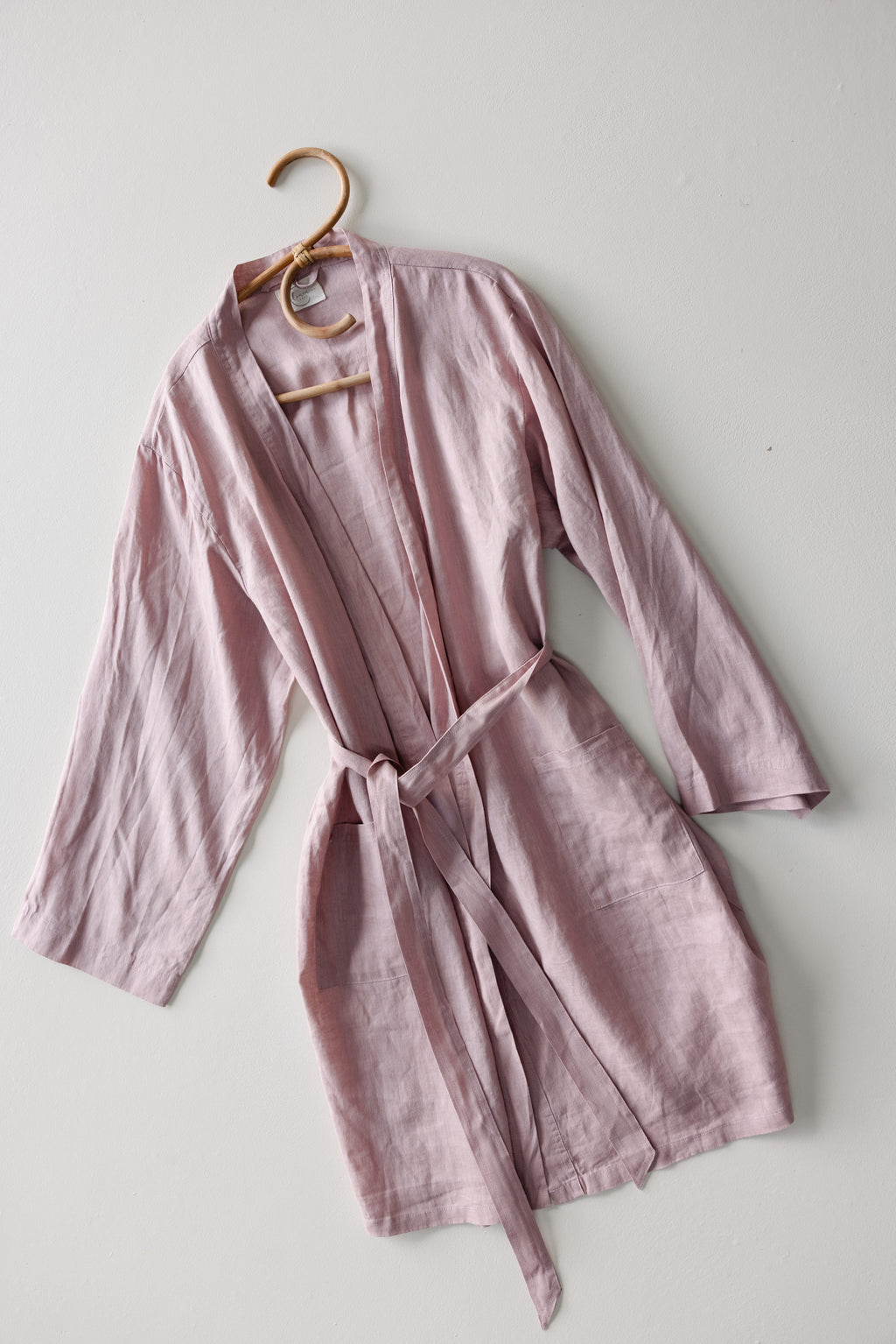 Linen Robe- Blush