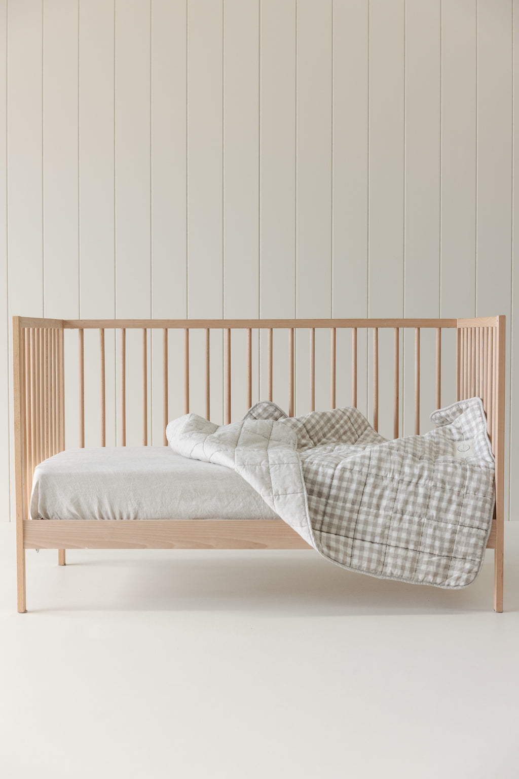 Rectangle Toddler blanket & Play Mat- Natural Gingham & Oat