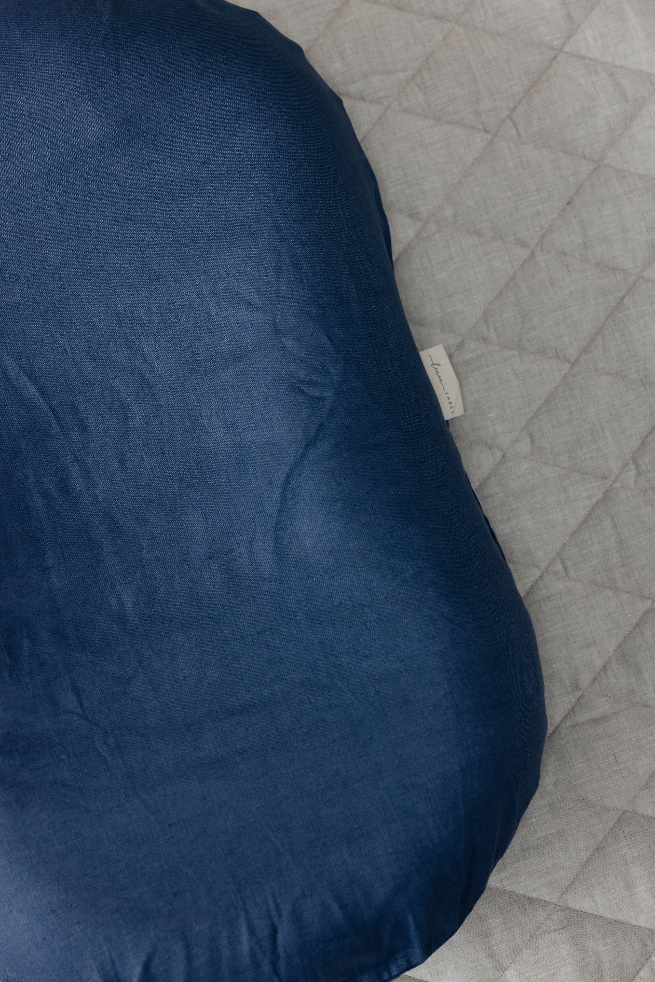 Baby Lounger Nest + Denim Blue Linen Cover