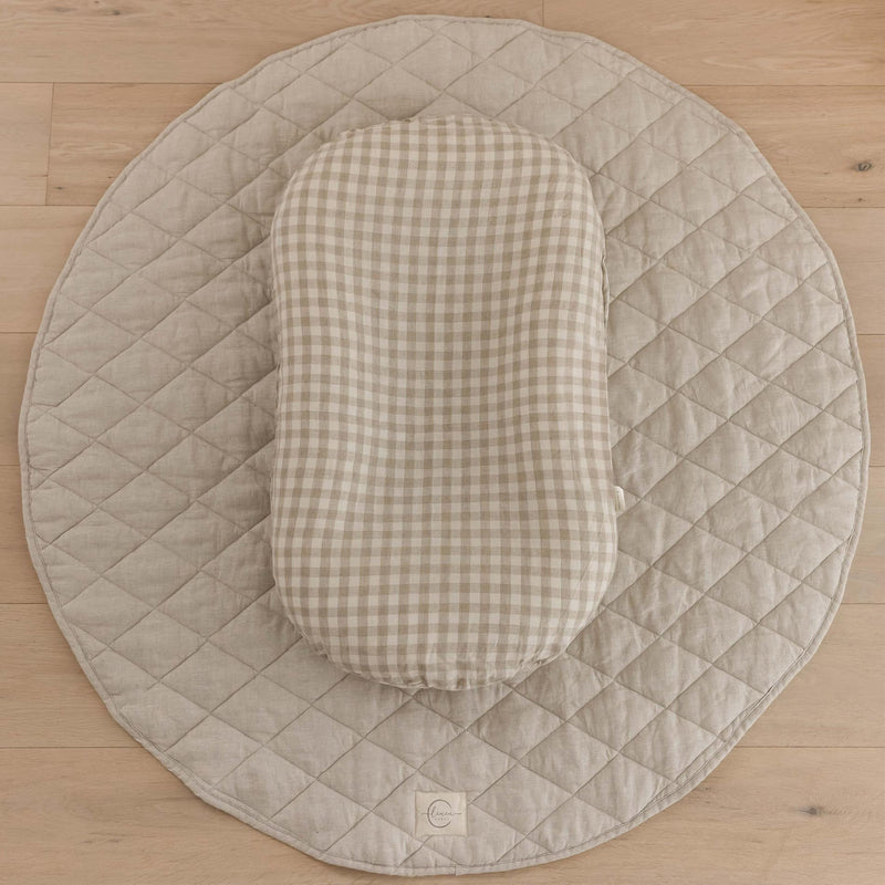 Baby Lounger Nest + Gingham Linen Cover