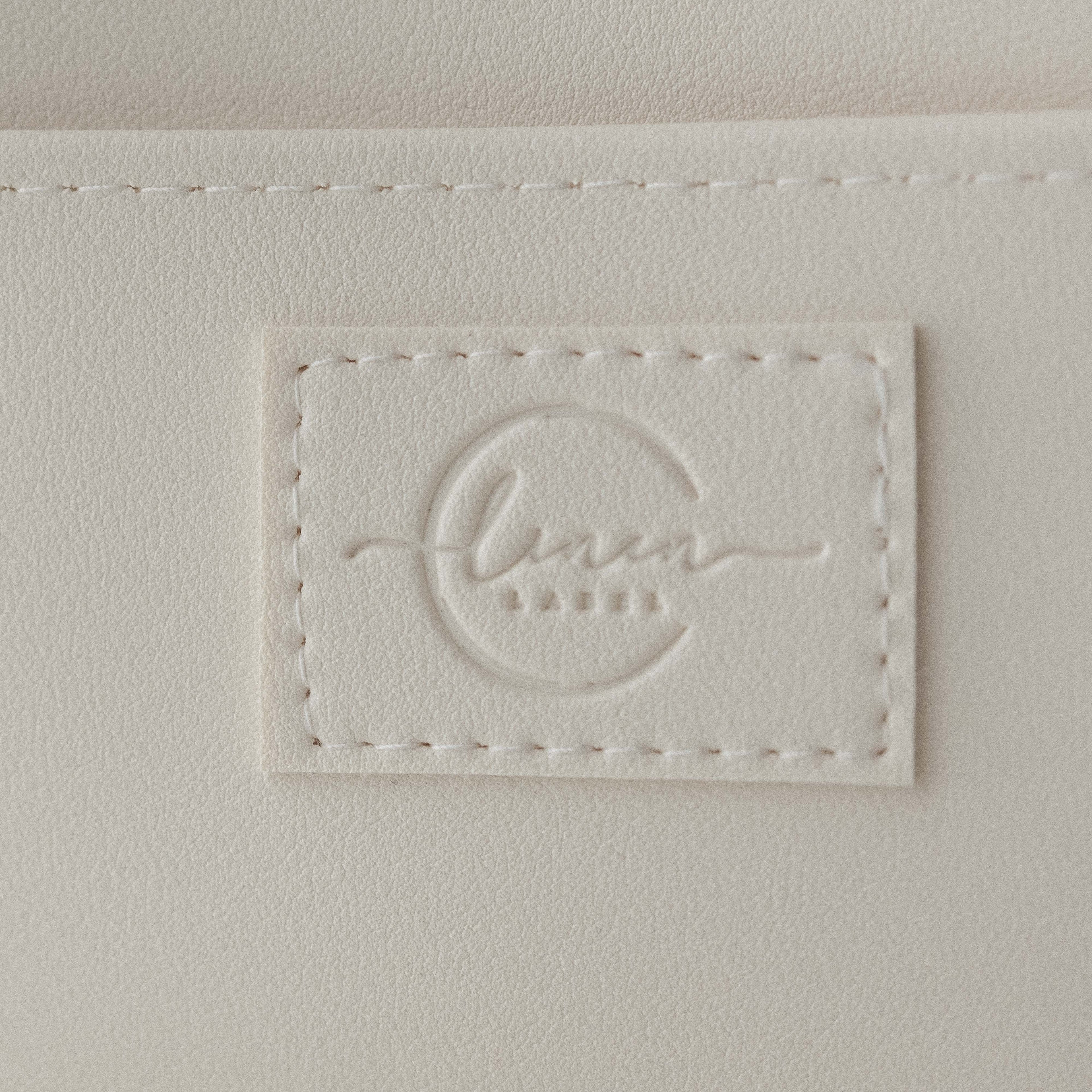 Nappy Caddy Vegan Leather- Snow- Large