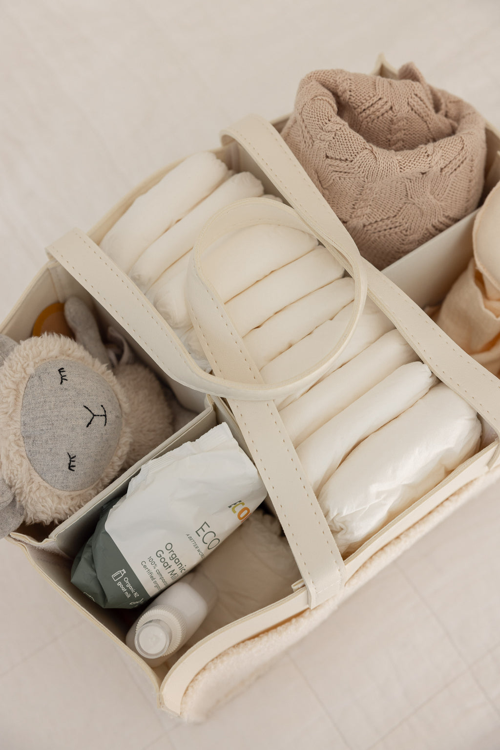 Nappy Caddy- Luxe Range- Snow