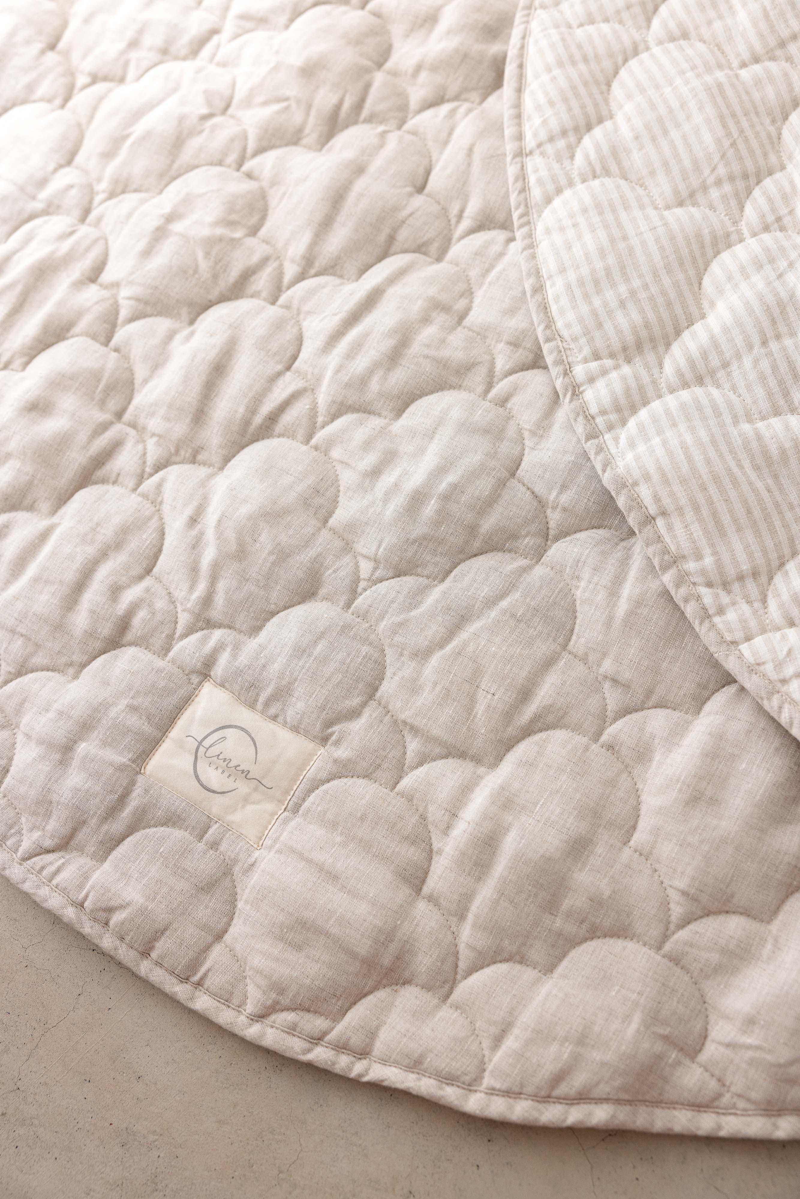 Oat & Stripe Cloud Quilted - Play Mat