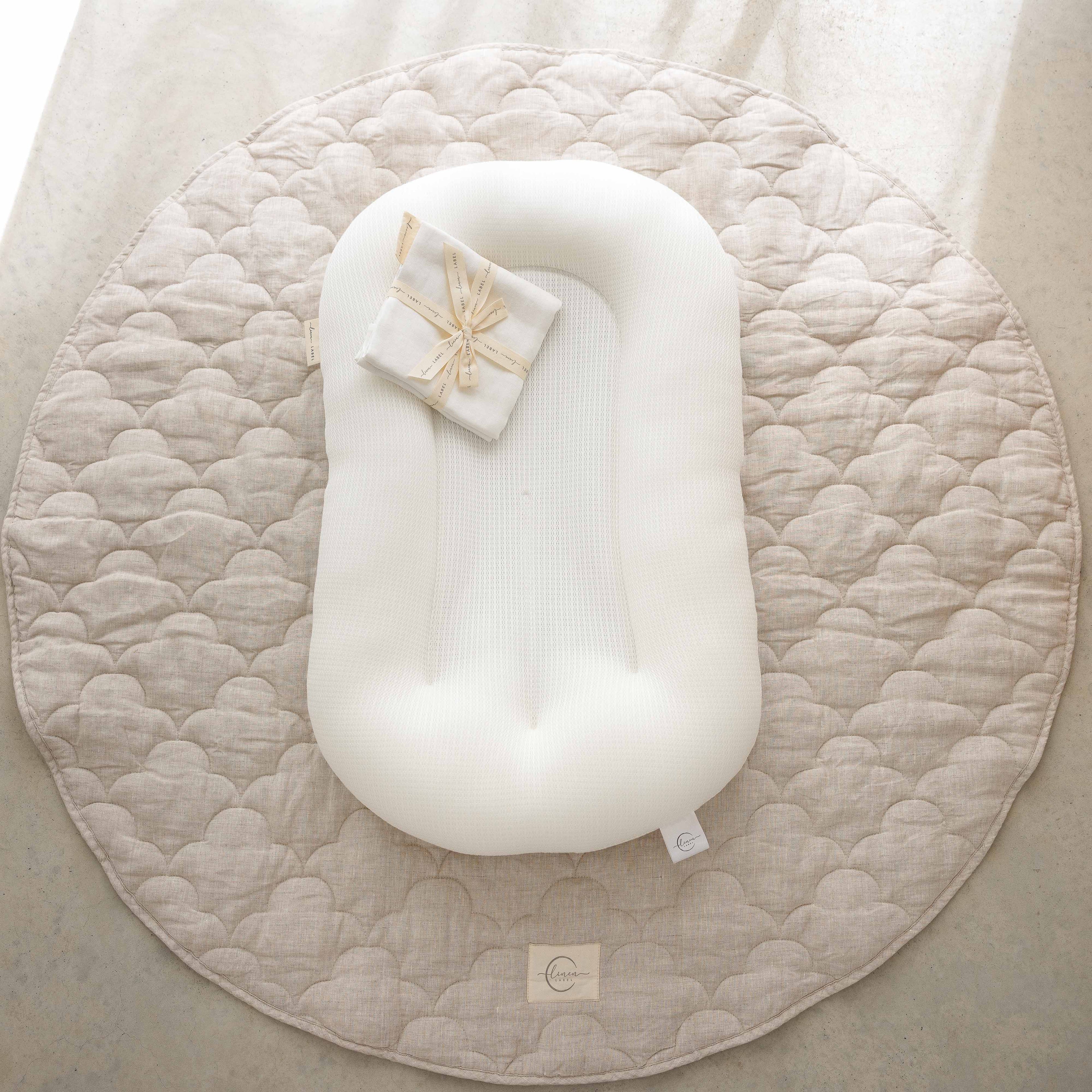 Baby Lounger Nest + Snow White Linen Cover