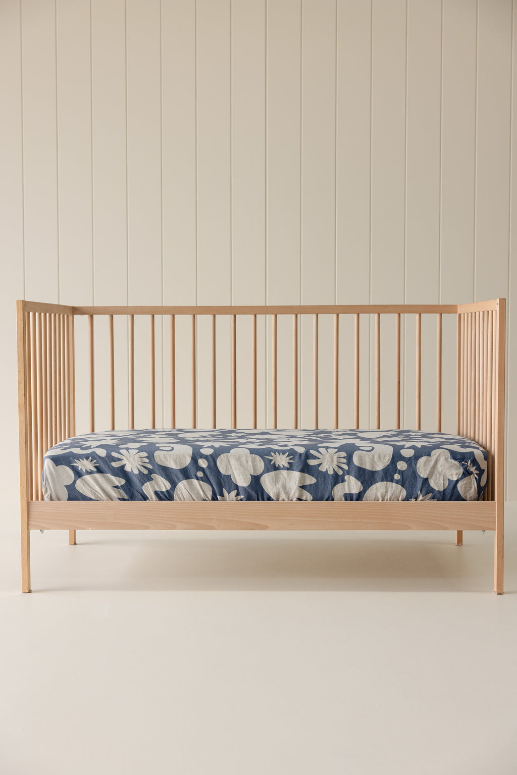 Cot Sheet - Sungazer Print Denim Blue