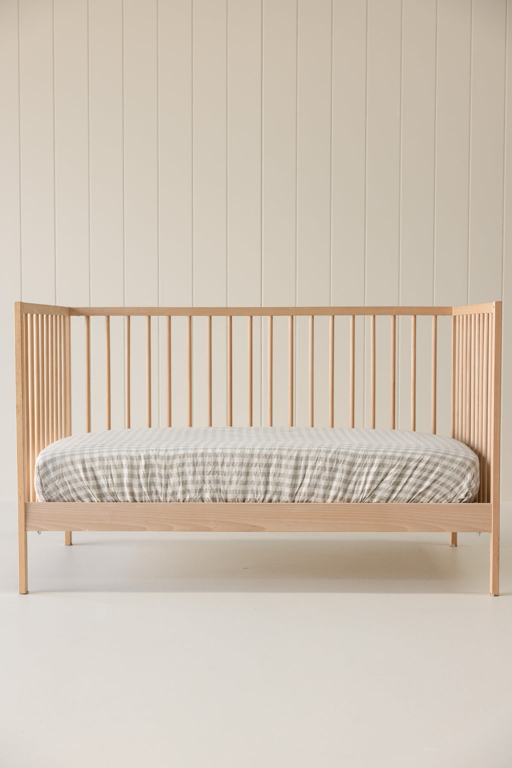 Cot Sheet - Natural Gingham