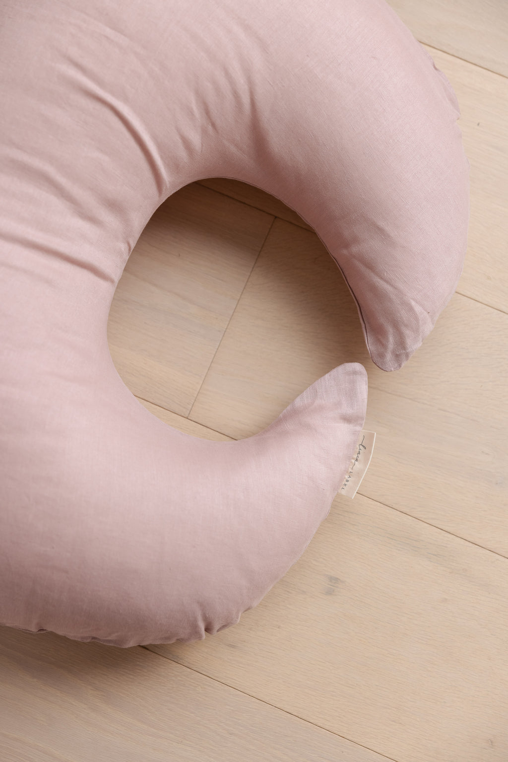 Nursing Pillow & Cover- Moon Shape- Dusty Rose